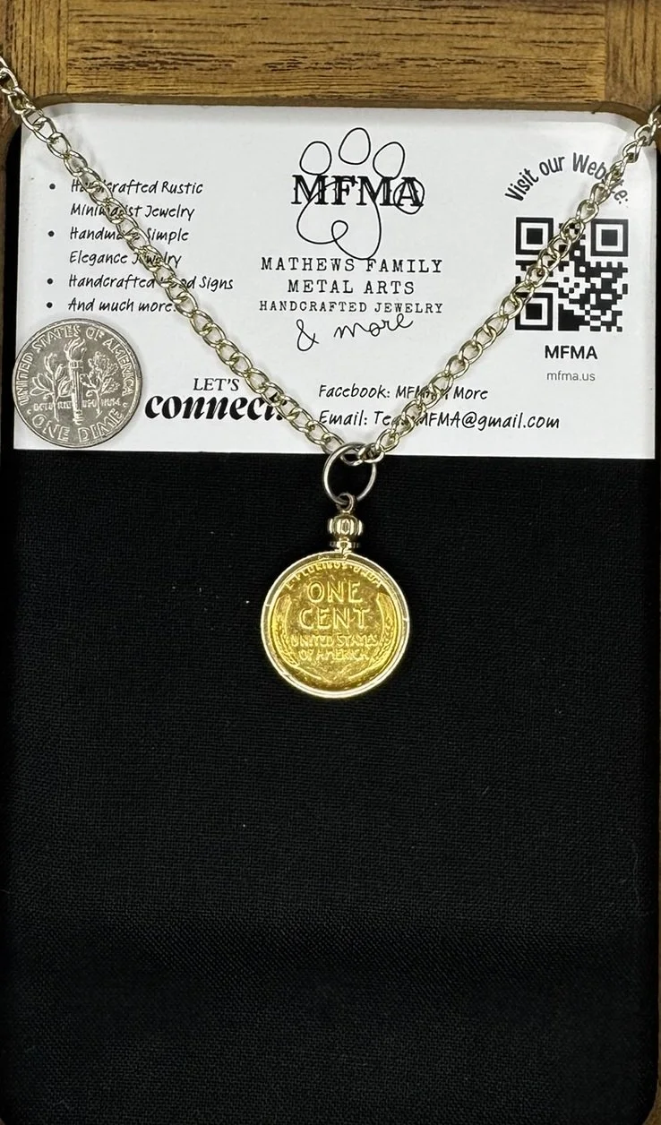 Gold Plated Wheat Penny Necklace