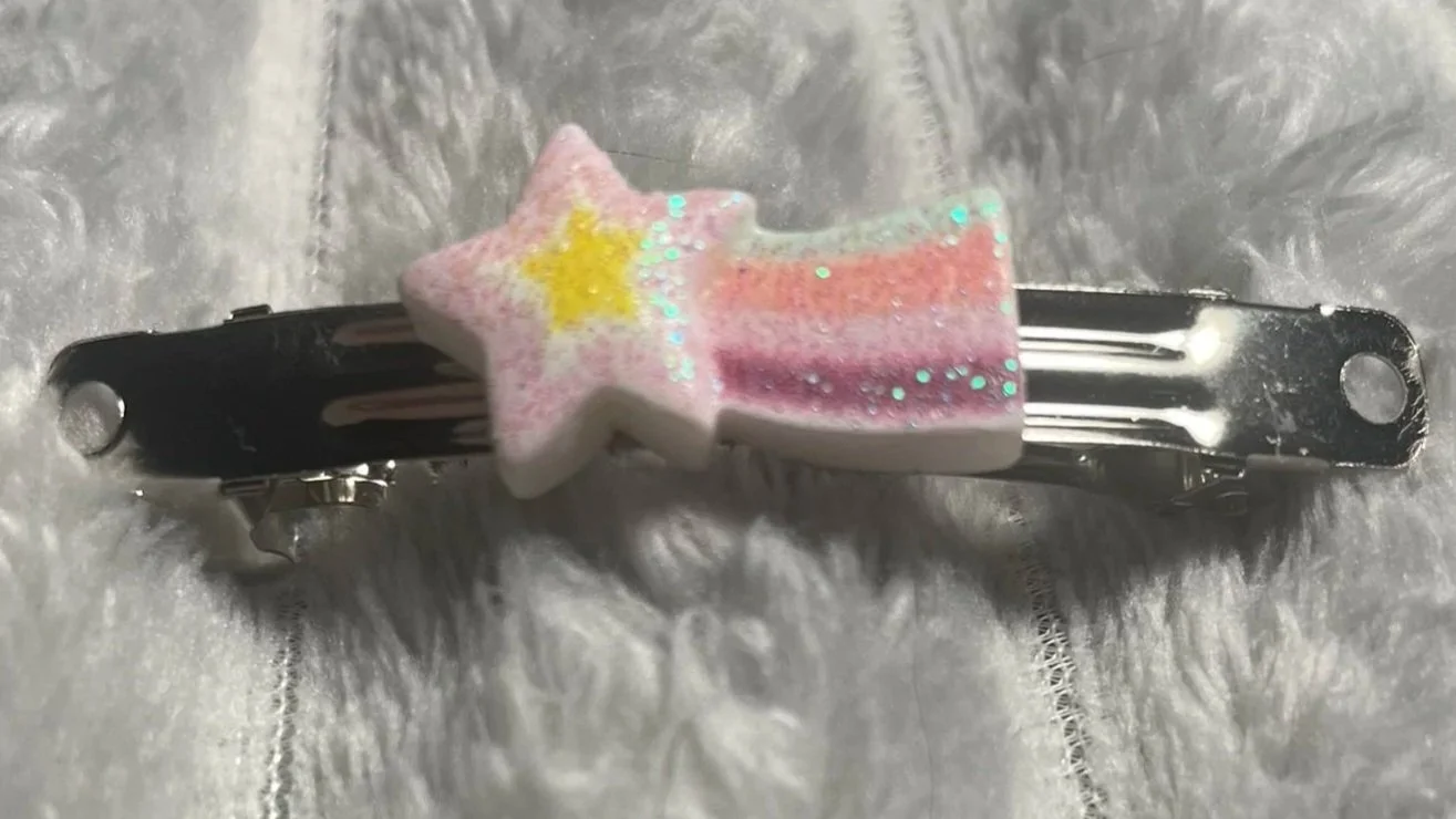Hair Barrette - Rainbow & Star