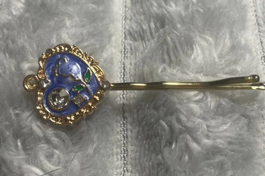 Bobby Pin, Antique Blue Charm