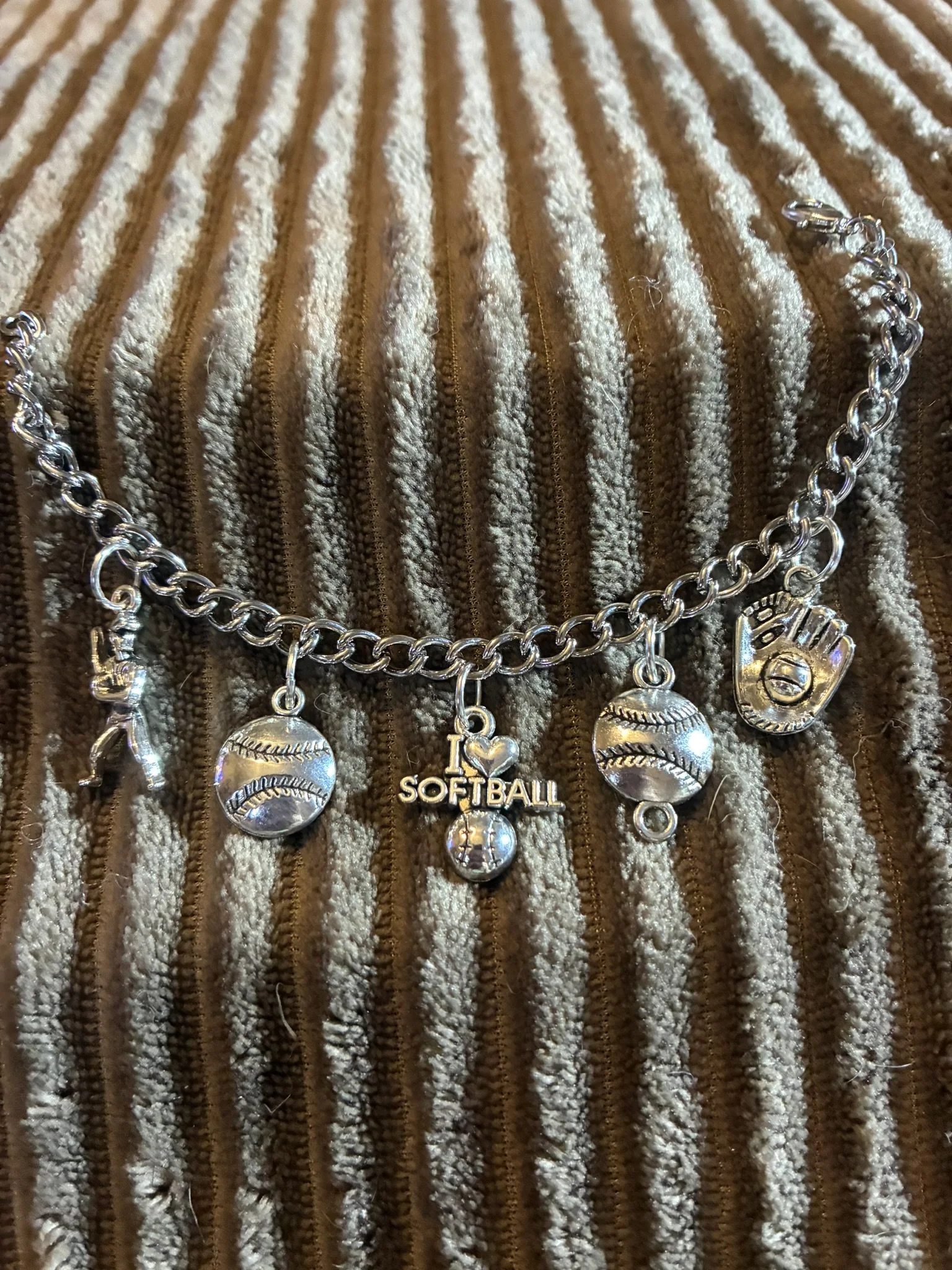 Softball Charm Bracelet