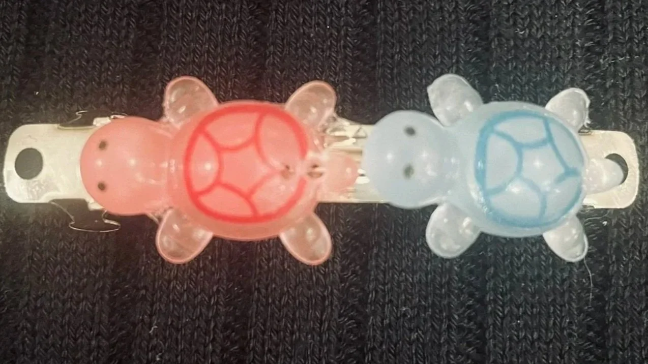 Hair Barrette, Resin Turtles