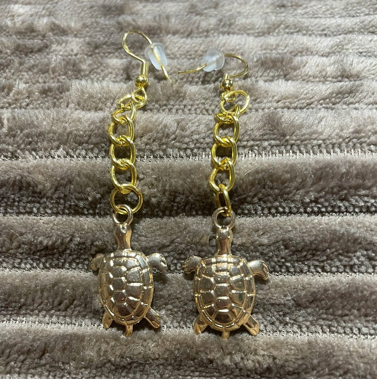 Golden Turtle Earrings