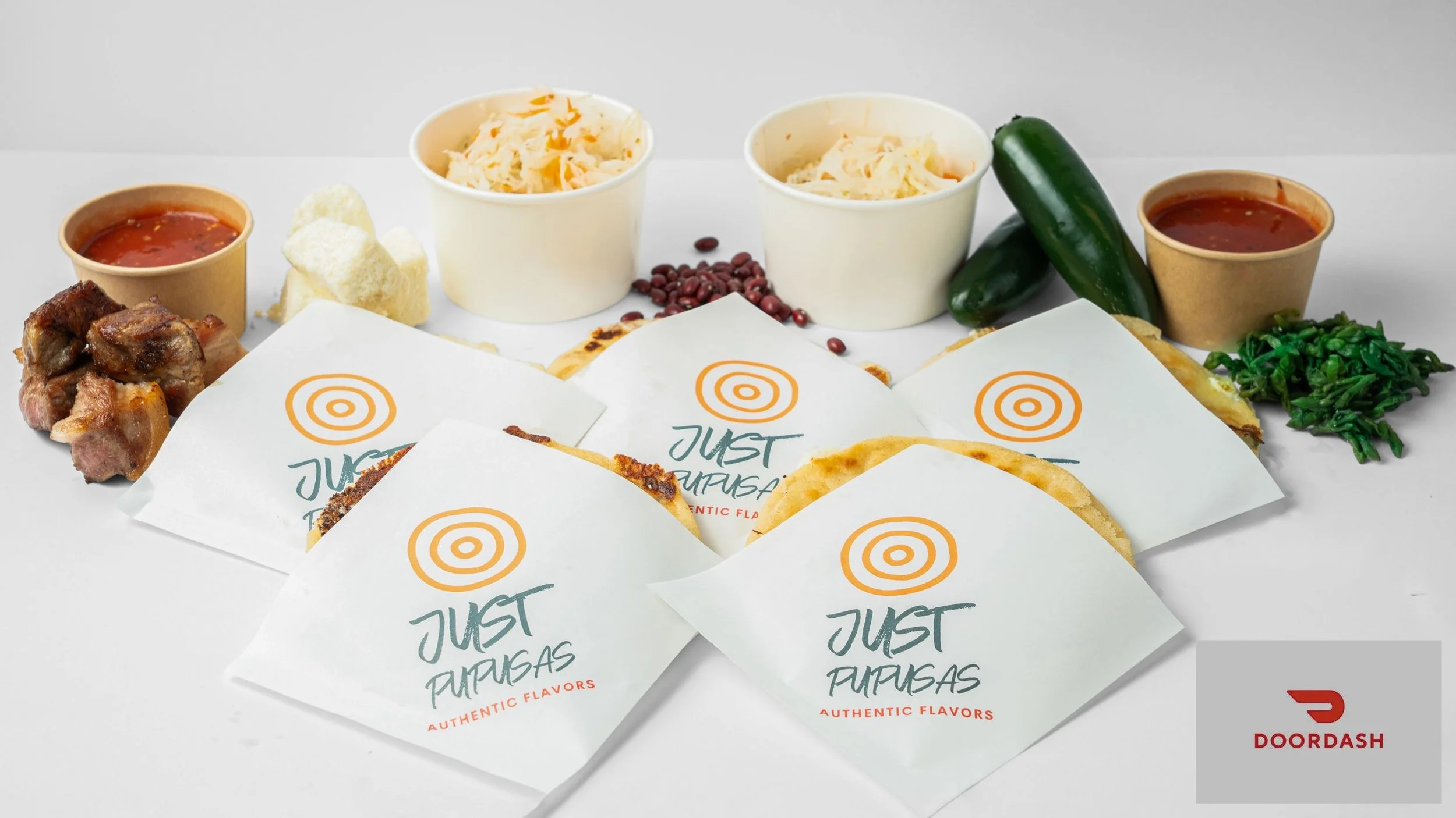 THE FAMILY FEAST (6 Pupusas) |
Choose any six pupusas. Served with two sides of curtido and salsa.