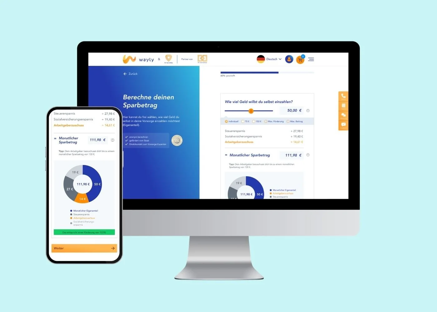 UX Design für digitalen Leadfunnel zur Conversion im Versicherungsbereich