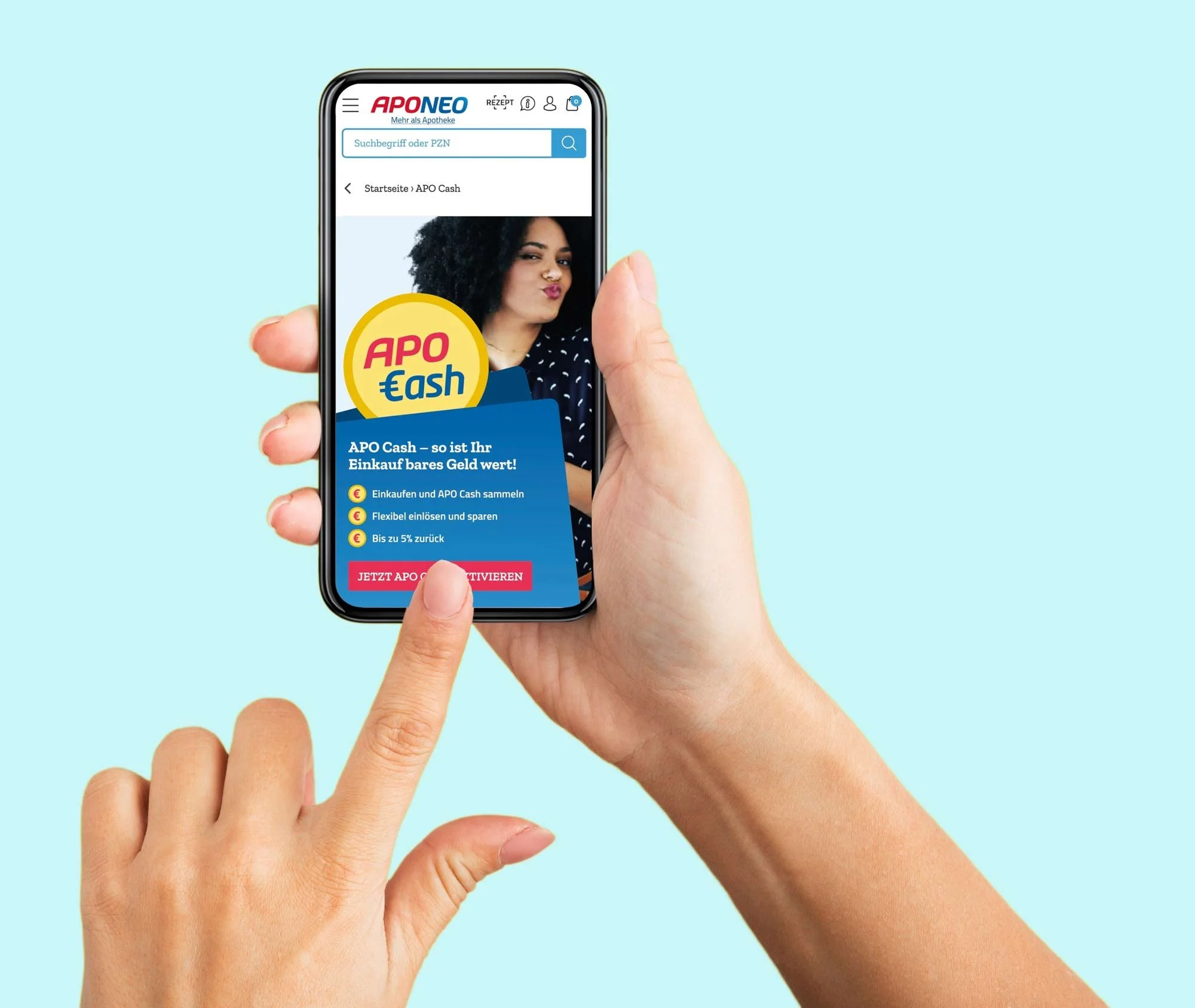 UX Design APONEO Loyalty App mobile Nutzung und Interface