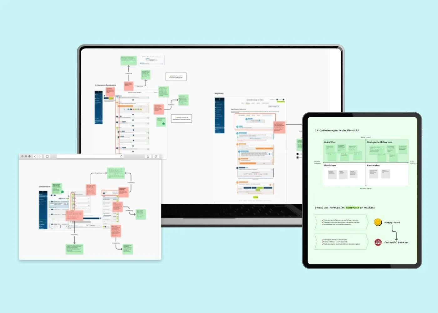 UX Analyse Ergebnisse und Optimierung von Software Interfaces