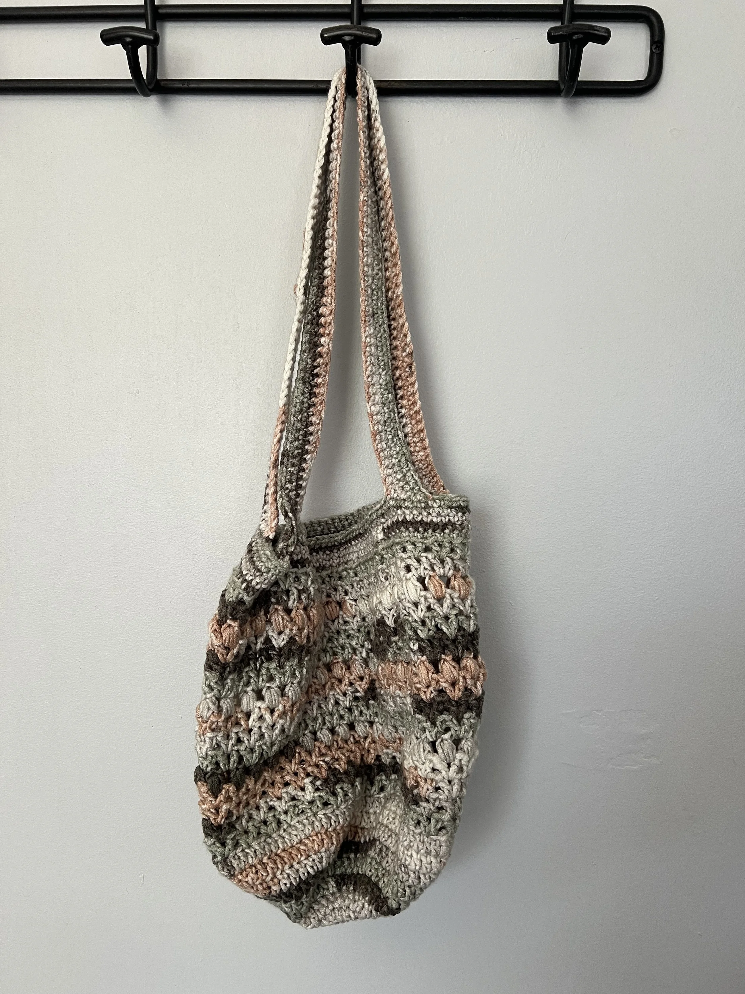 Peach Multicolored Market Bag