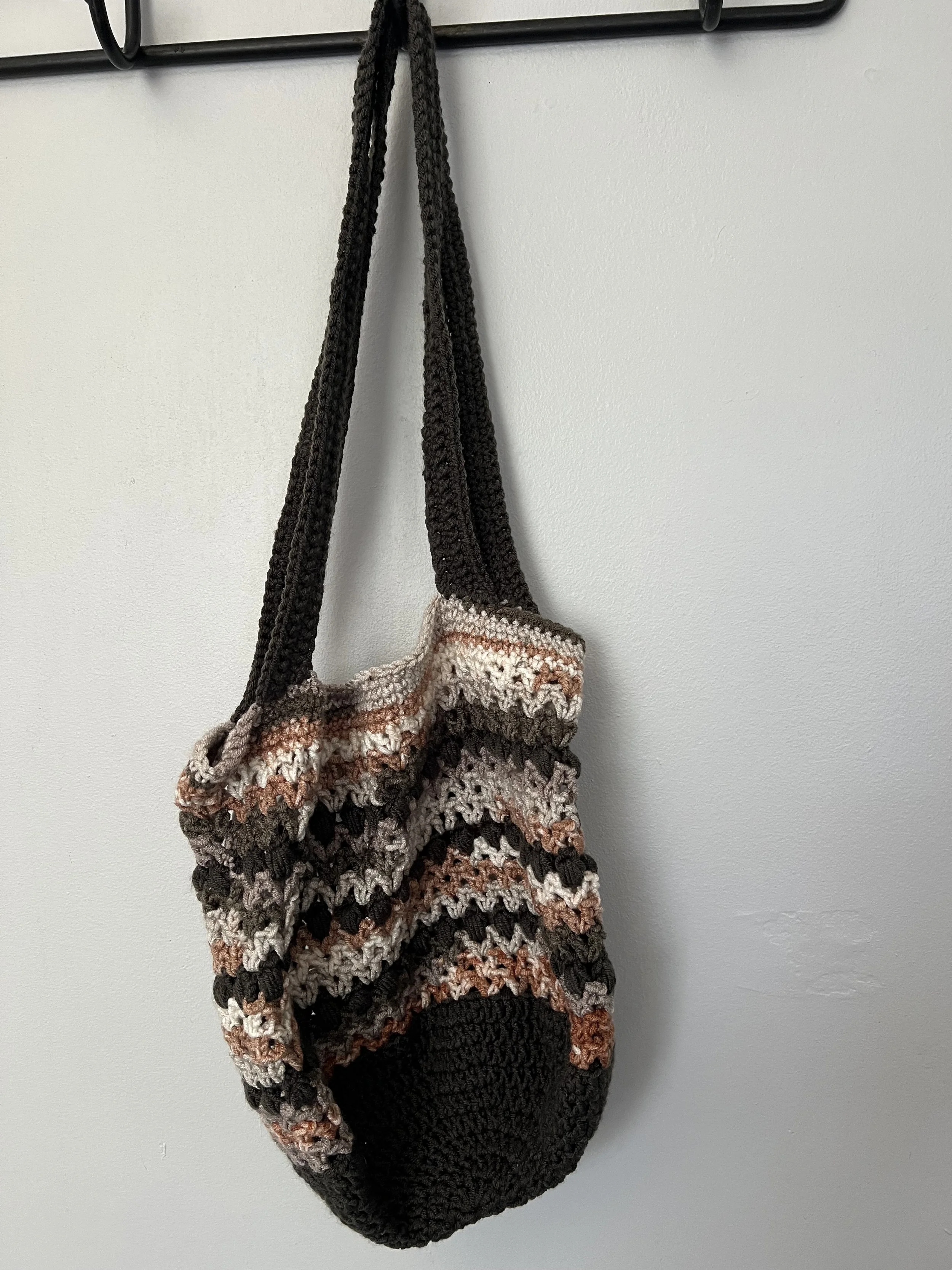 Brown Multicolored Market Bag
