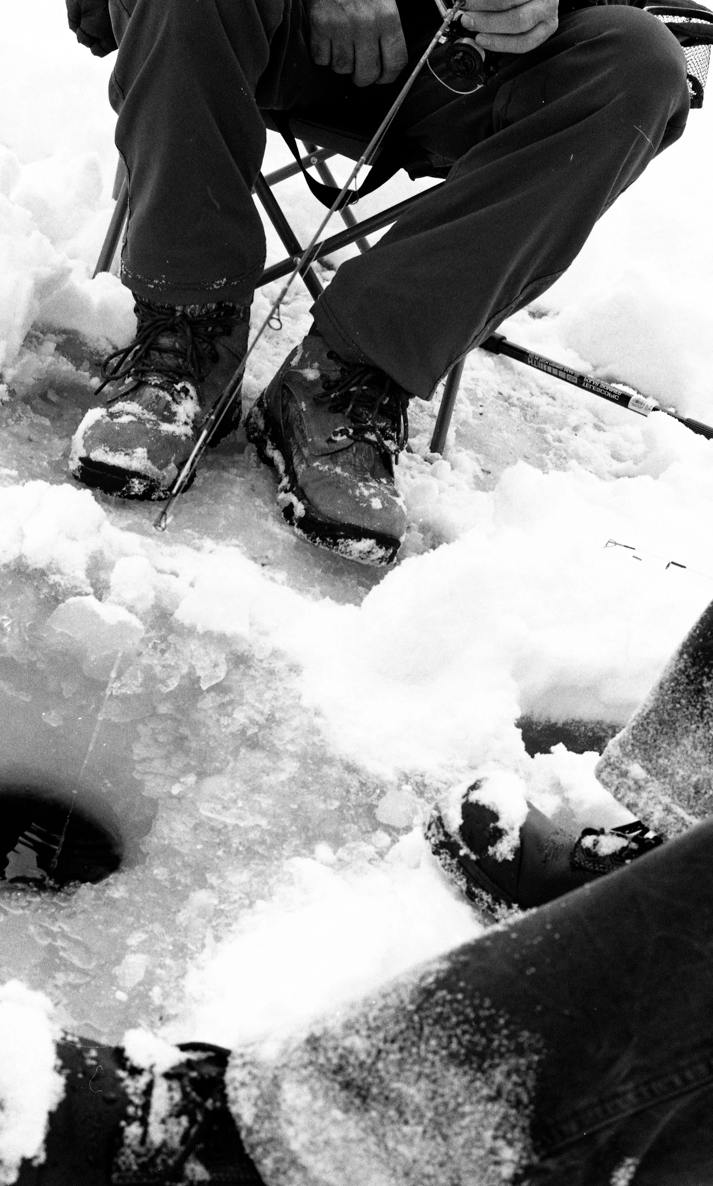 Pêche sur glace argentique