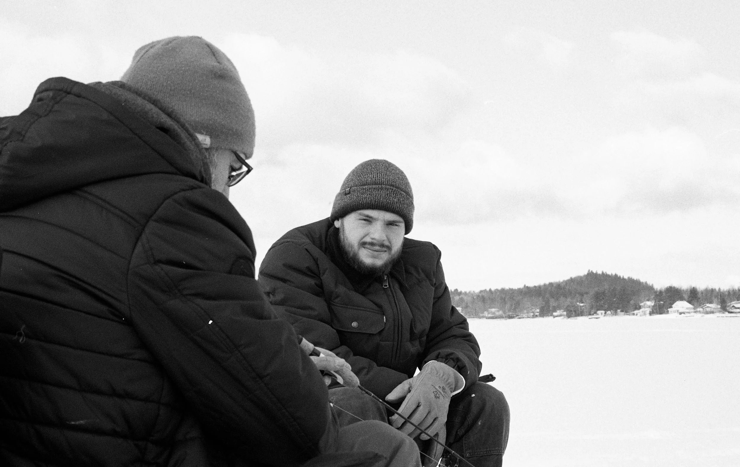 Pêche sur glace argentique