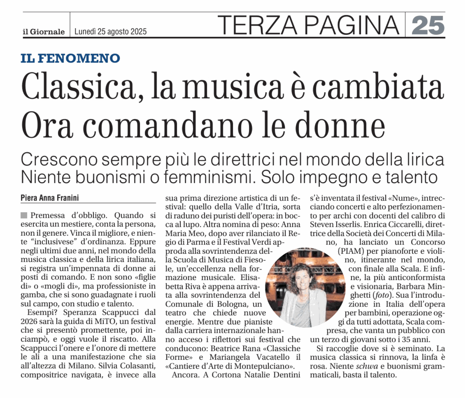 Classica, la musica è cambiata. Ora comandano le donne