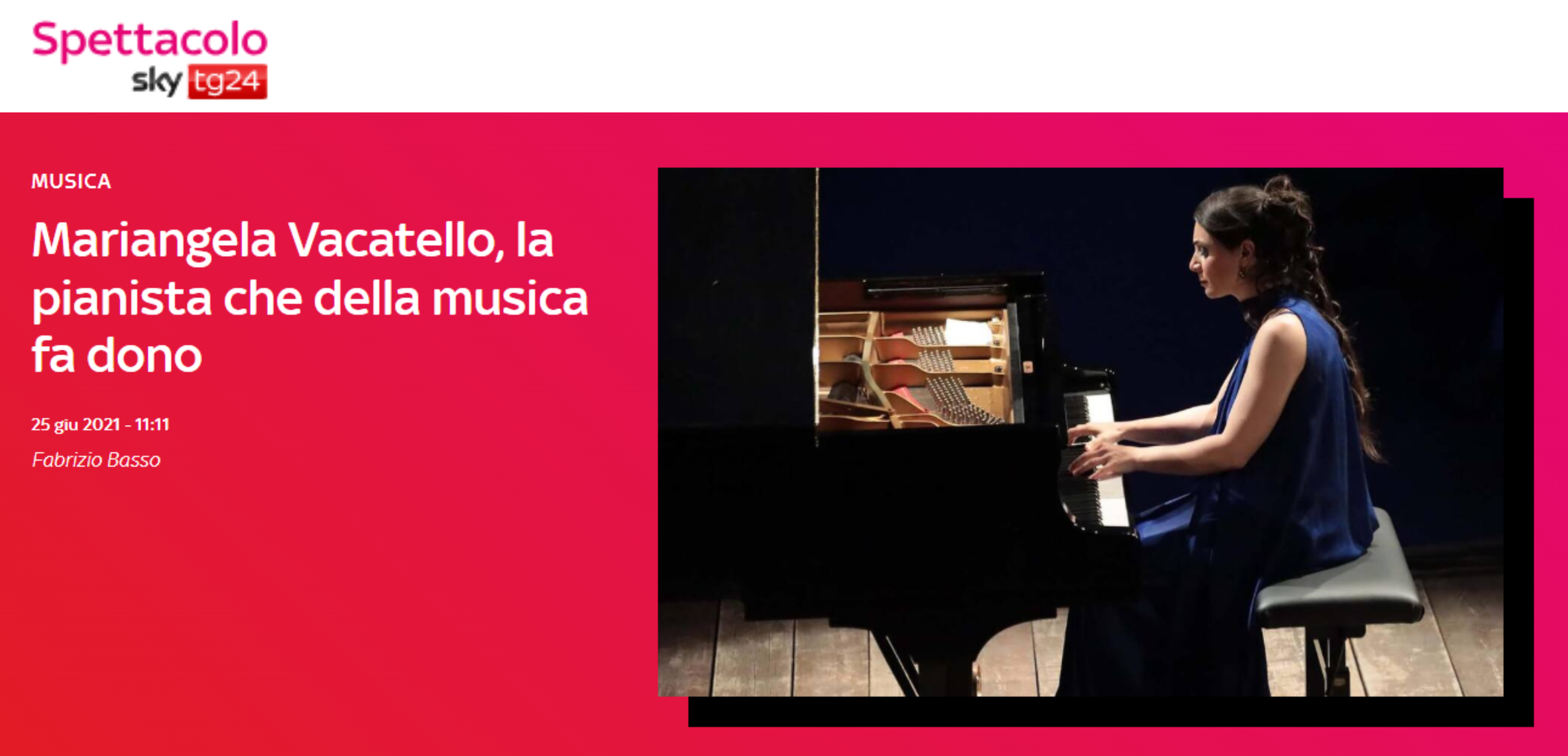 Mariangela Vacatello, la pianista che della musica fa dono