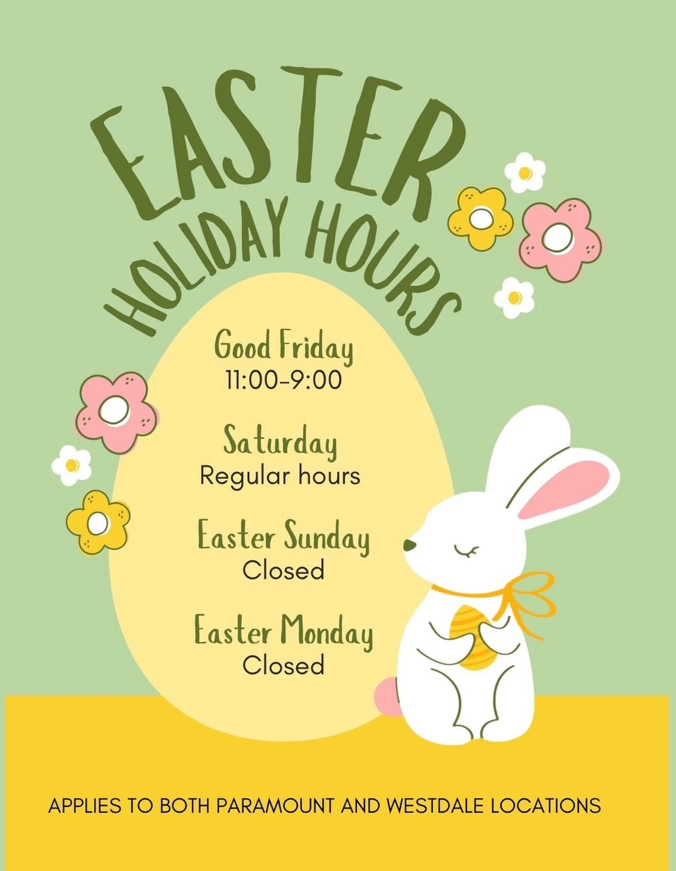 Happy Easter from our family to yours! 🐣🩷

If you plan on stopping by we can&rsquo;t wait to see you, otherwise enjoy this beautiful long weekend and we will see you soon!

#holidayhours #easter #valentinosrestaurant #westdale #stoneycreek
