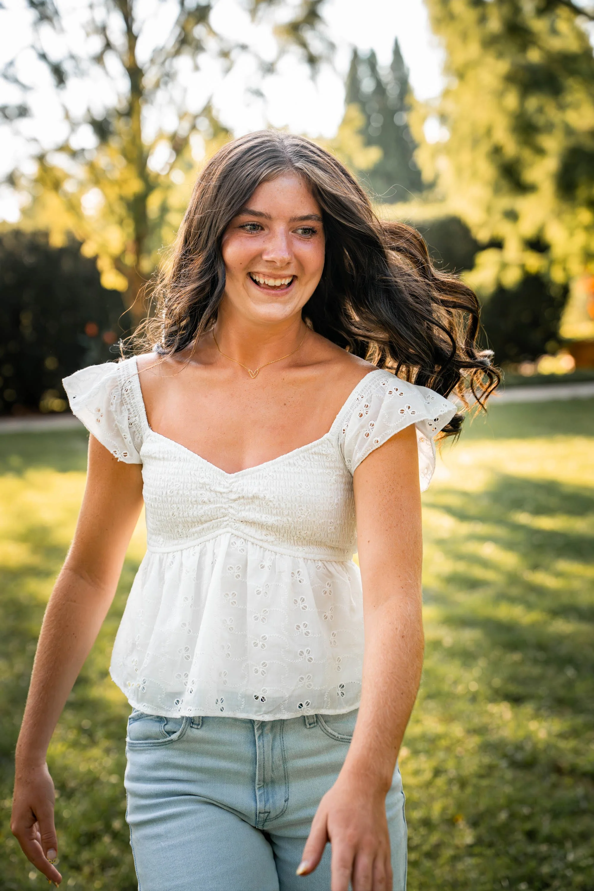 Fun senior girl photos in the park Dayton Ohio
