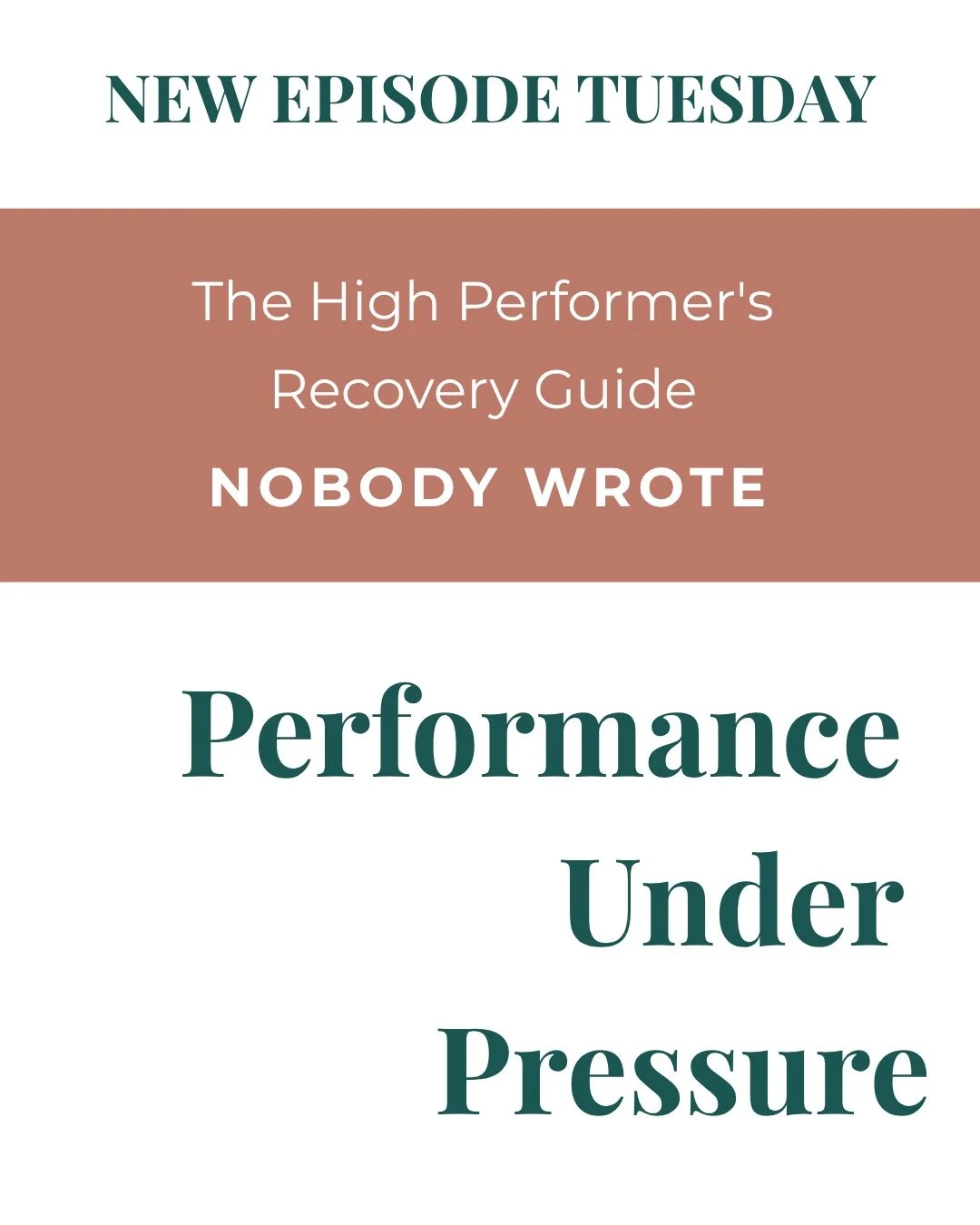 Tomorrow's episode is for the person who is still showing up.

Still delivering. Still functioning. Still being everything everyone needs.

And still exhausted in a way that nothing is fixing.

The burnout recovery guide nobody wrote &mdash; dropping