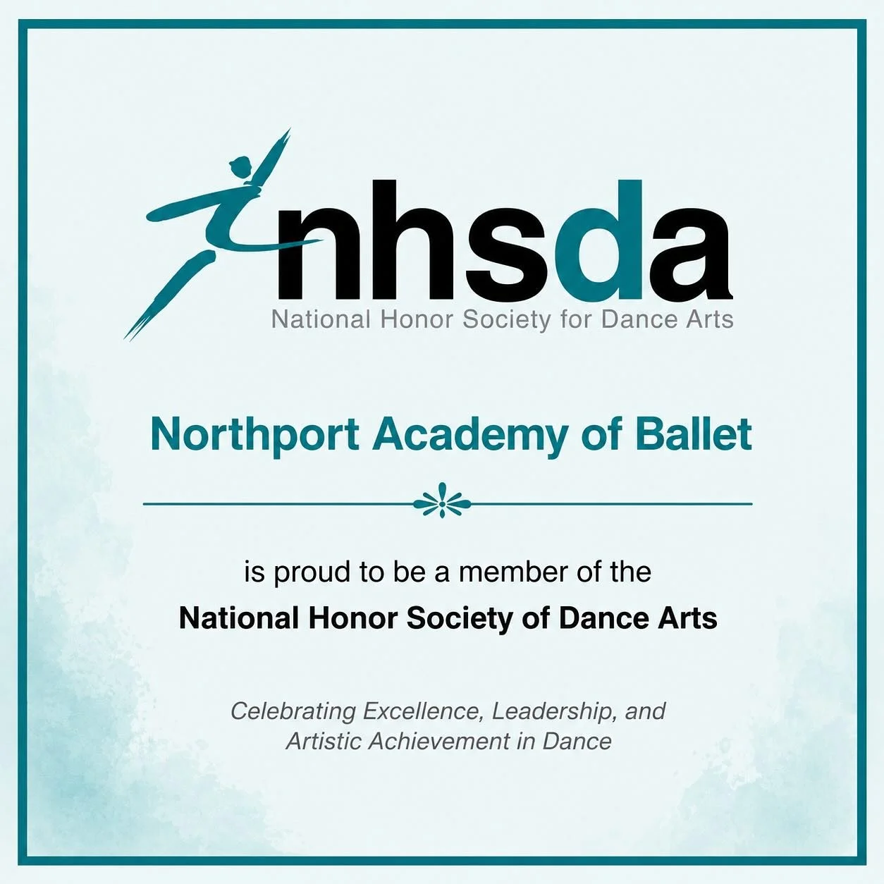 Being a proud member of the National Honor Society for Dance Arts reflects a commitment not only to excellence in dance, but also to dedication in academics and personal growth. It recognizes students who balance rigorous training in the studio with 