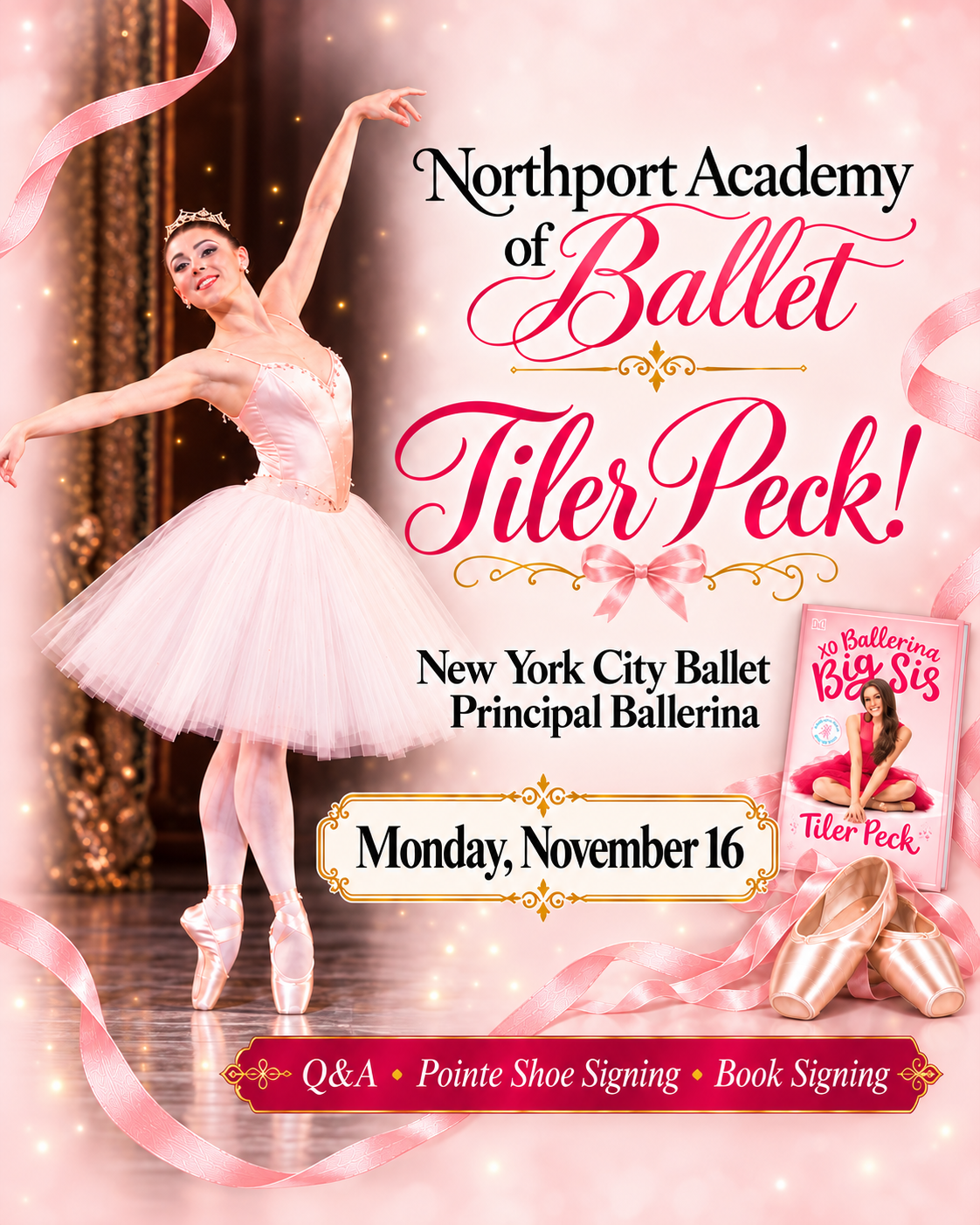 NYC Ballet Principal Ballerina, Tiler Peck - Q&A, Book & Ballet Shoe Signing!