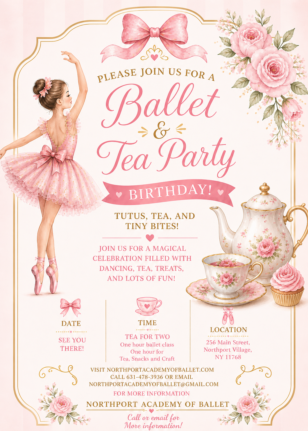 Book a Ballet & Tea Party Birthday