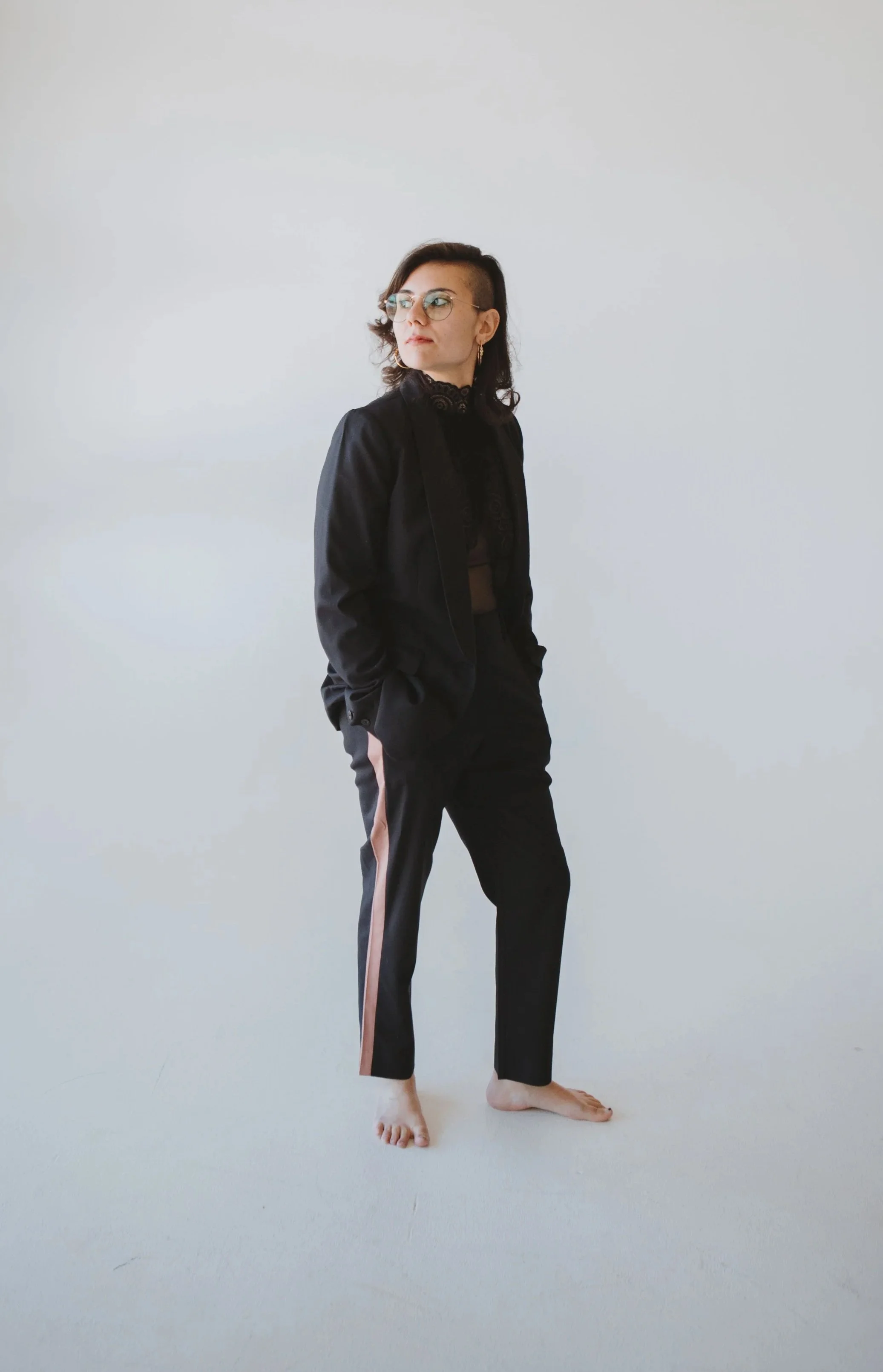 coach, non binary person, thinking, intentional living