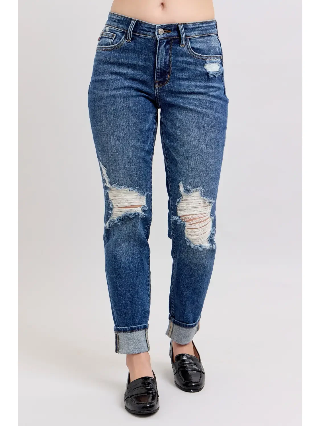 PREORDER Mr Bf Fit W/Destroy, Yoke Pk & Faux Selvedge Cuff PLUS SIZES
