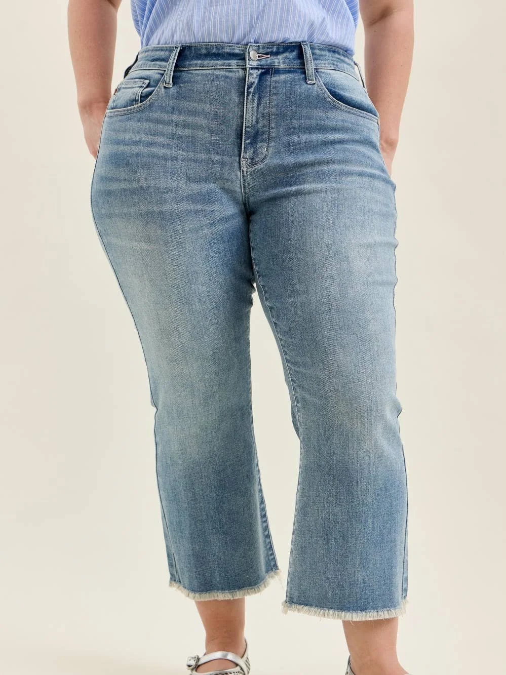 PREORDER Mr Kick Flare w/ Frayed Hem - PLUS SIZES