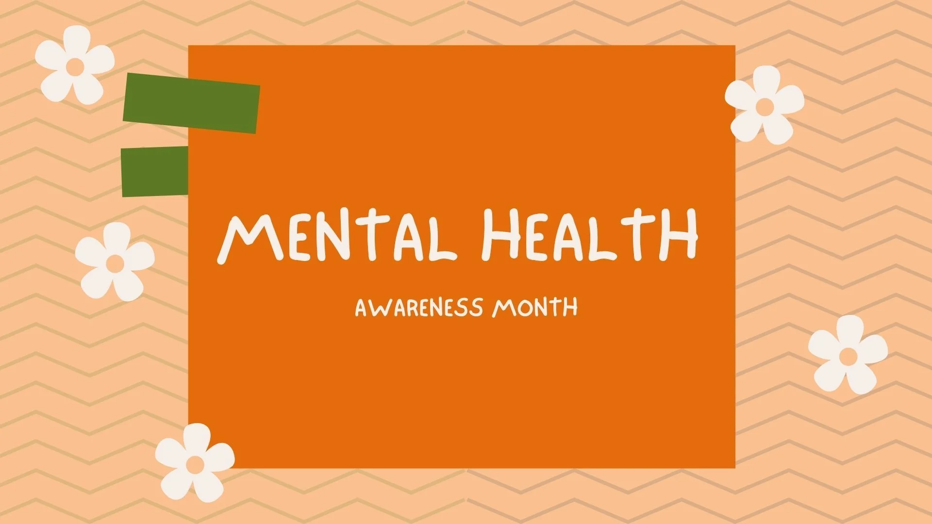 Powerpoint slide with the words Mental Health Awareness Month