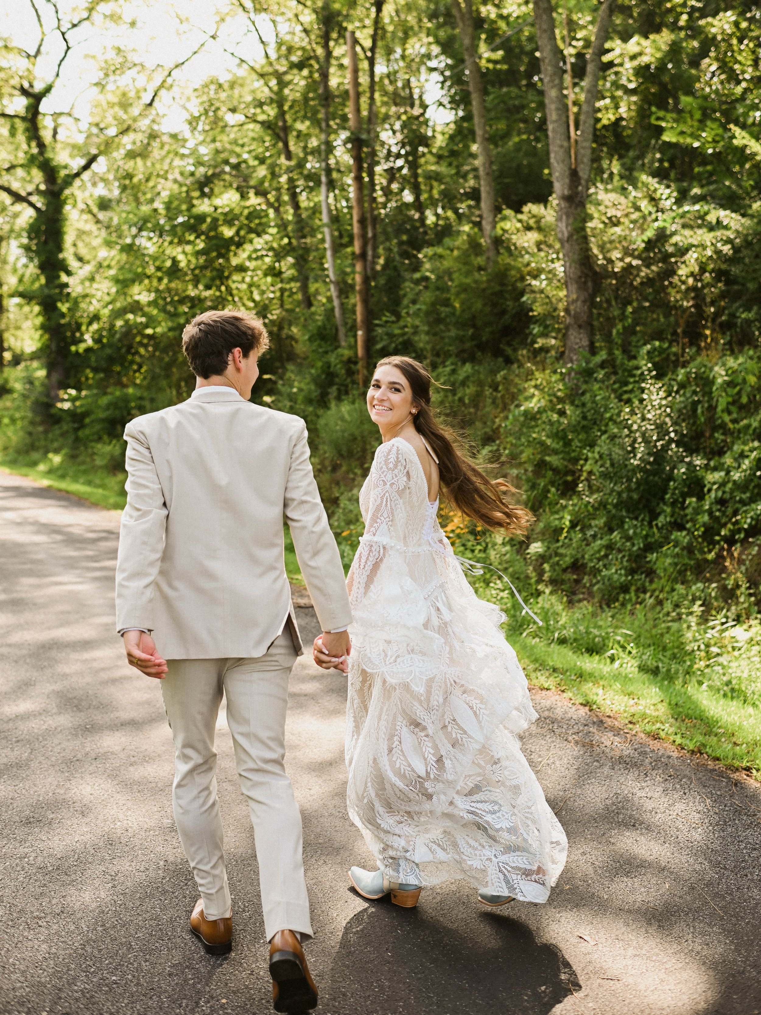 You guys. Branden &amp; Natalie got married yesterday and I am simply obsessed. They had a relaxed backyard wedding, fished during their reception, and had a horse and buggy send off. They had a wedding day that added their favorite elements and I ca