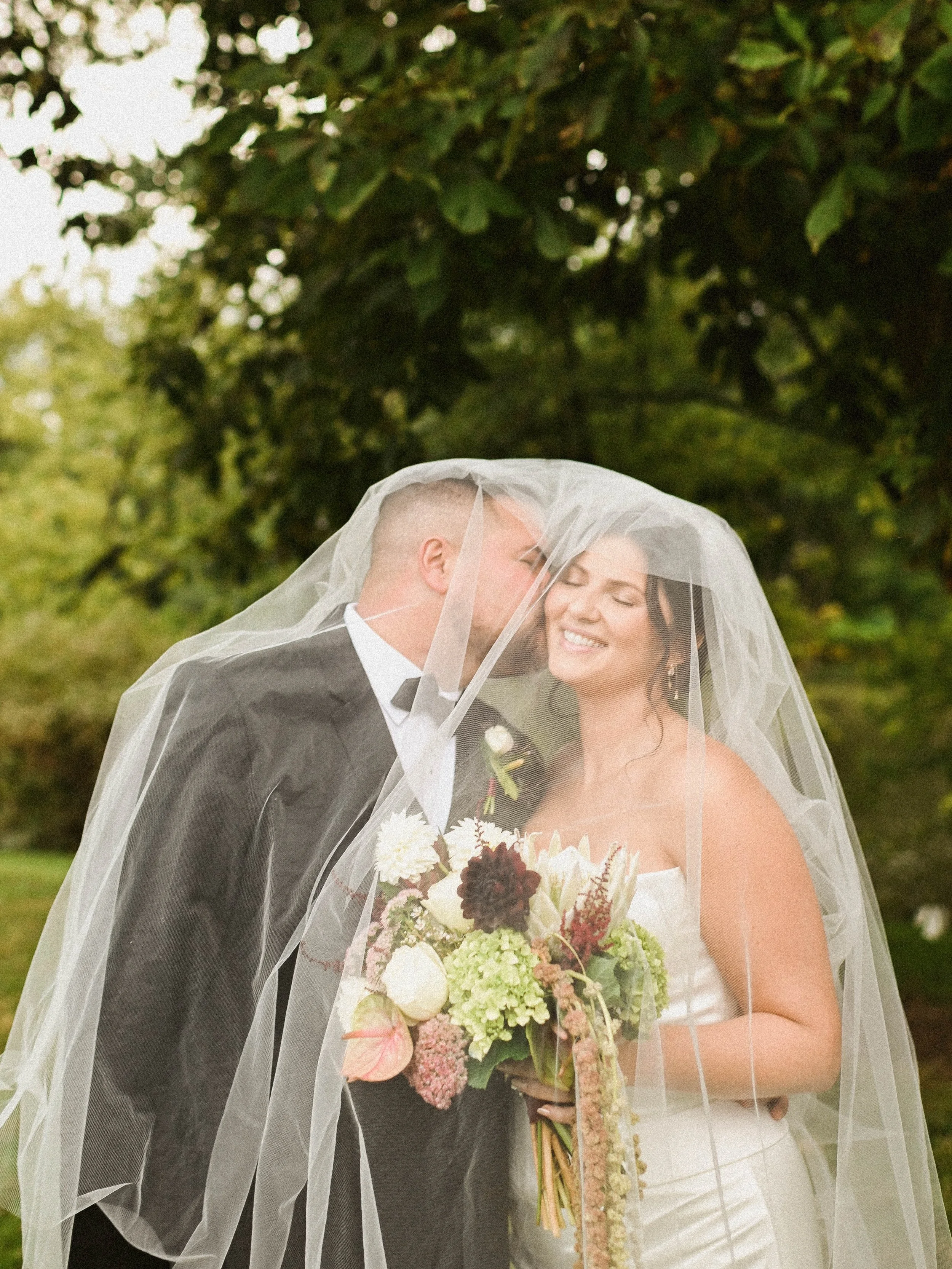 Seth &amp; Anna got married yesterday along Penns Creek at a stunning private estate. I loved Anna&rsquo;s relaxed, editorial vision for her big day. The rains came and went and contributed to an overall moodiness without really impacting much of the