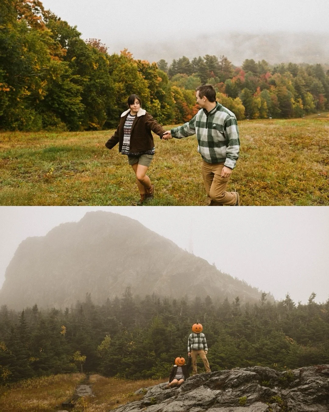 Trevor &amp; Vanessa&rsquo;s Vermont engagement session was the definition of &lsquo;full send&rsquo;. They got engaged on Mount Mansfield and wanted their photos at the top of the toll road. They were allowing cars up but we were warned that visibil