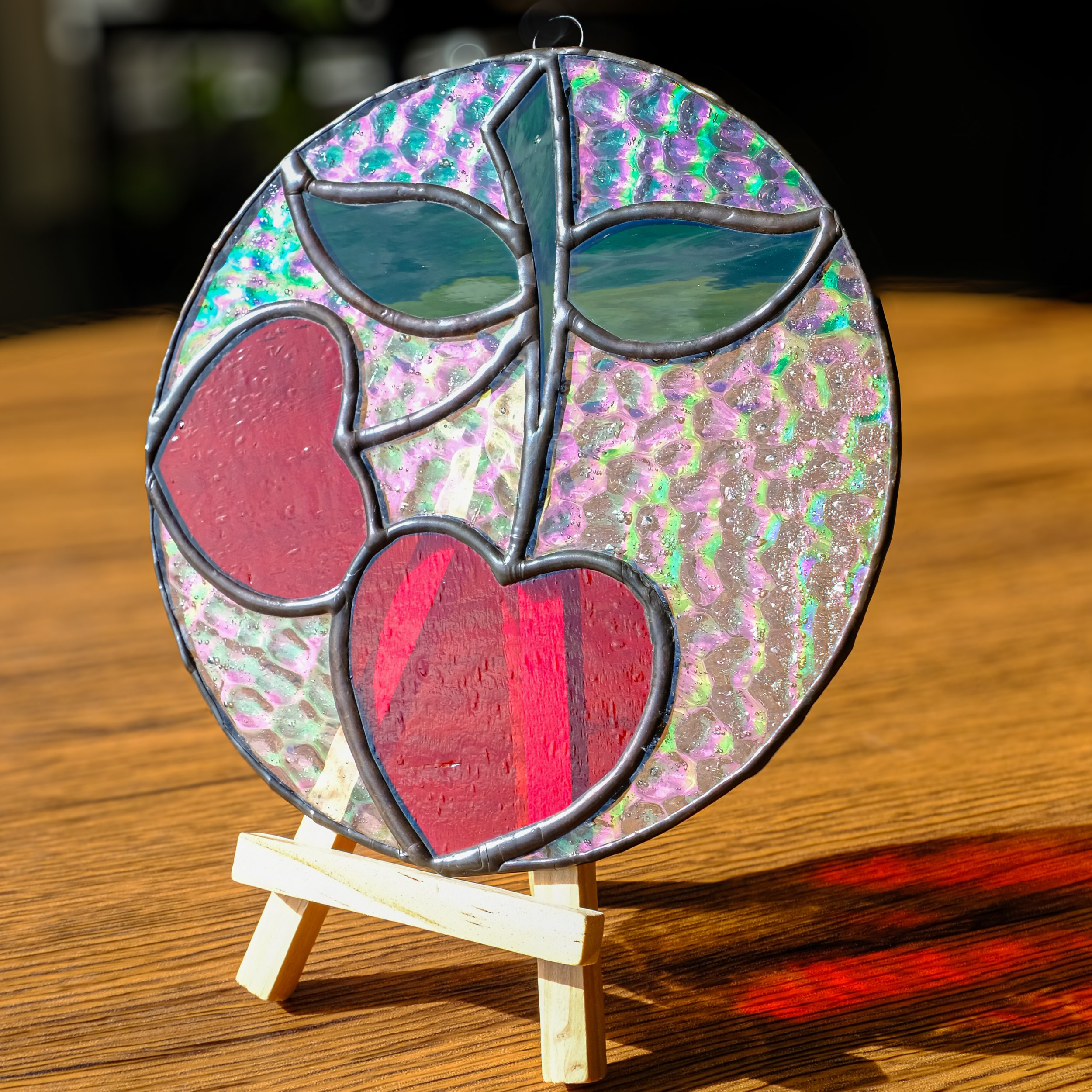 Cherry Hearts Sun Catcher