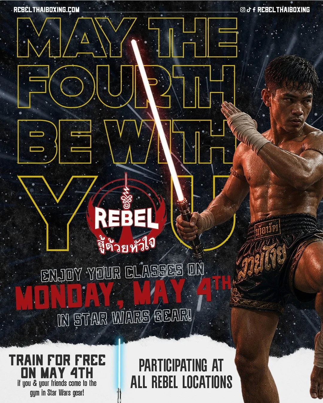 May the 4th is coming&hellip; and we&rsquo;re opening the doors to everyone.

Members tag your your friends and bring them along. 

Were you thinking about joining us? This is your sign to jump in for a free class. 

All you have to do is rock some S