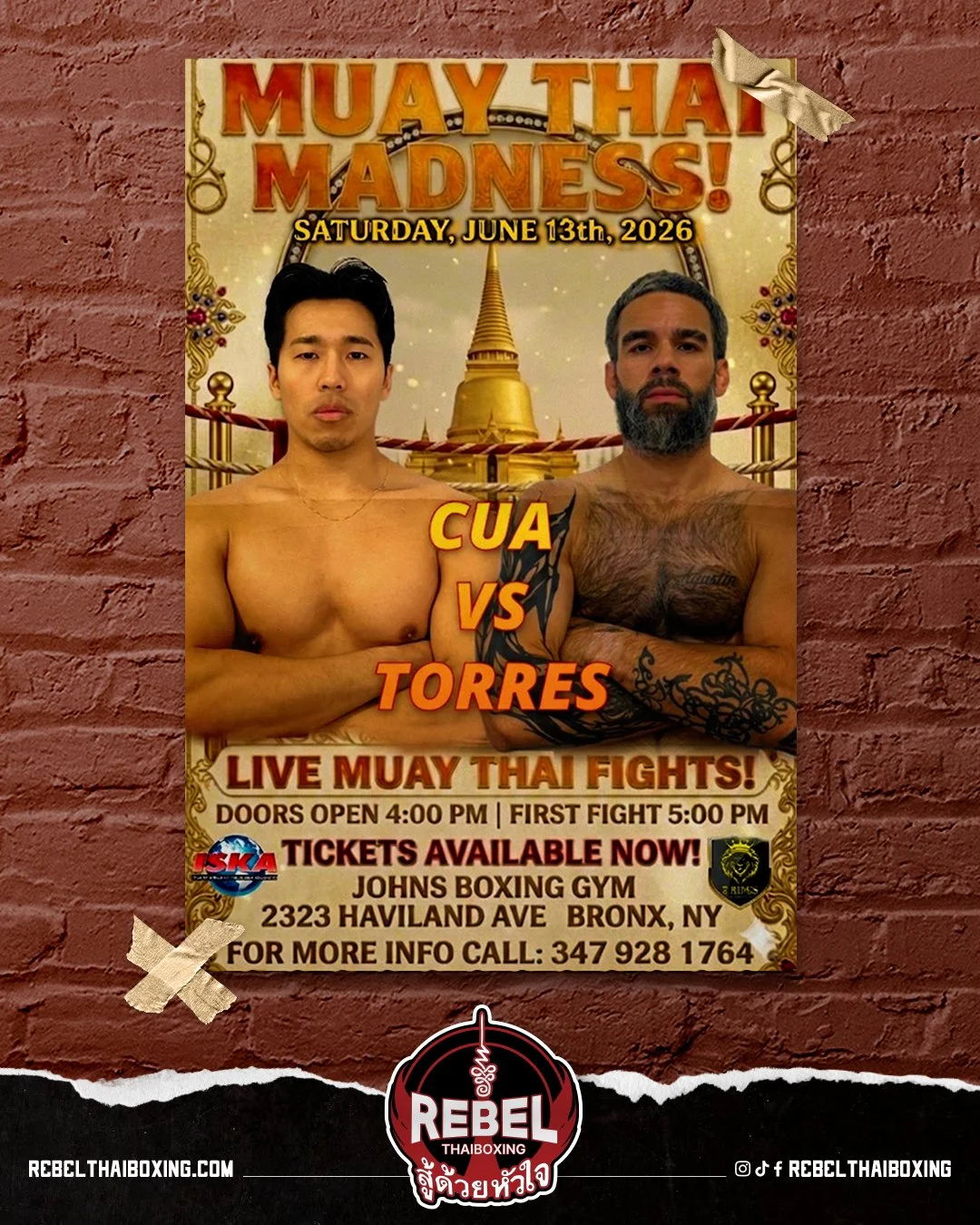 Fight camp is in full swing. 🥊

On June 13th, two of our own step into the ring. Abner Torres and Sulin have been putting in the rounds, the conditioning, and the work behind the scenes to get ready for Muay Thai Madness.

If you've trained with the