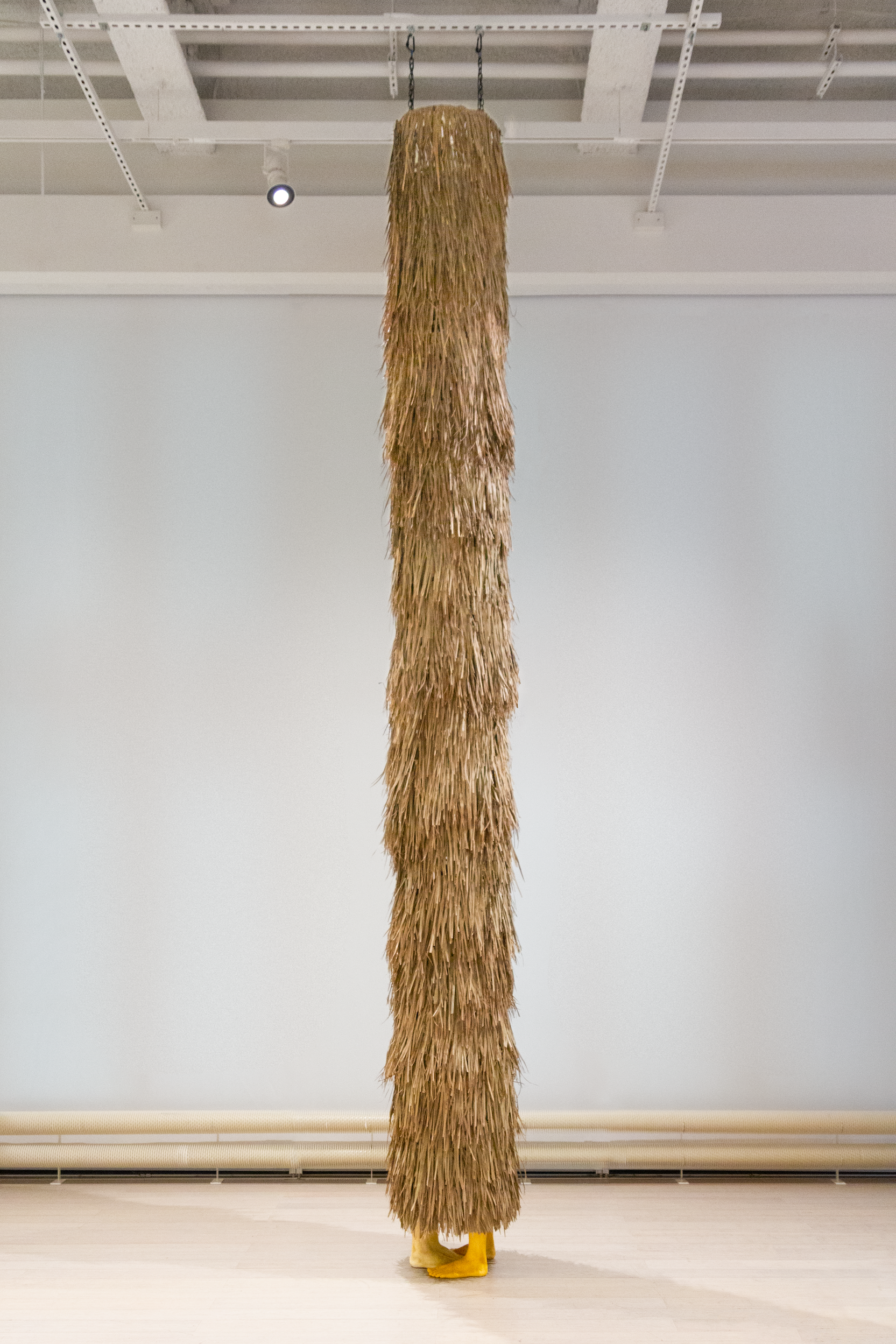 The sculpture, "Be With Me (Not Here, Not There Either)" by Andrius Alvarez-Backus