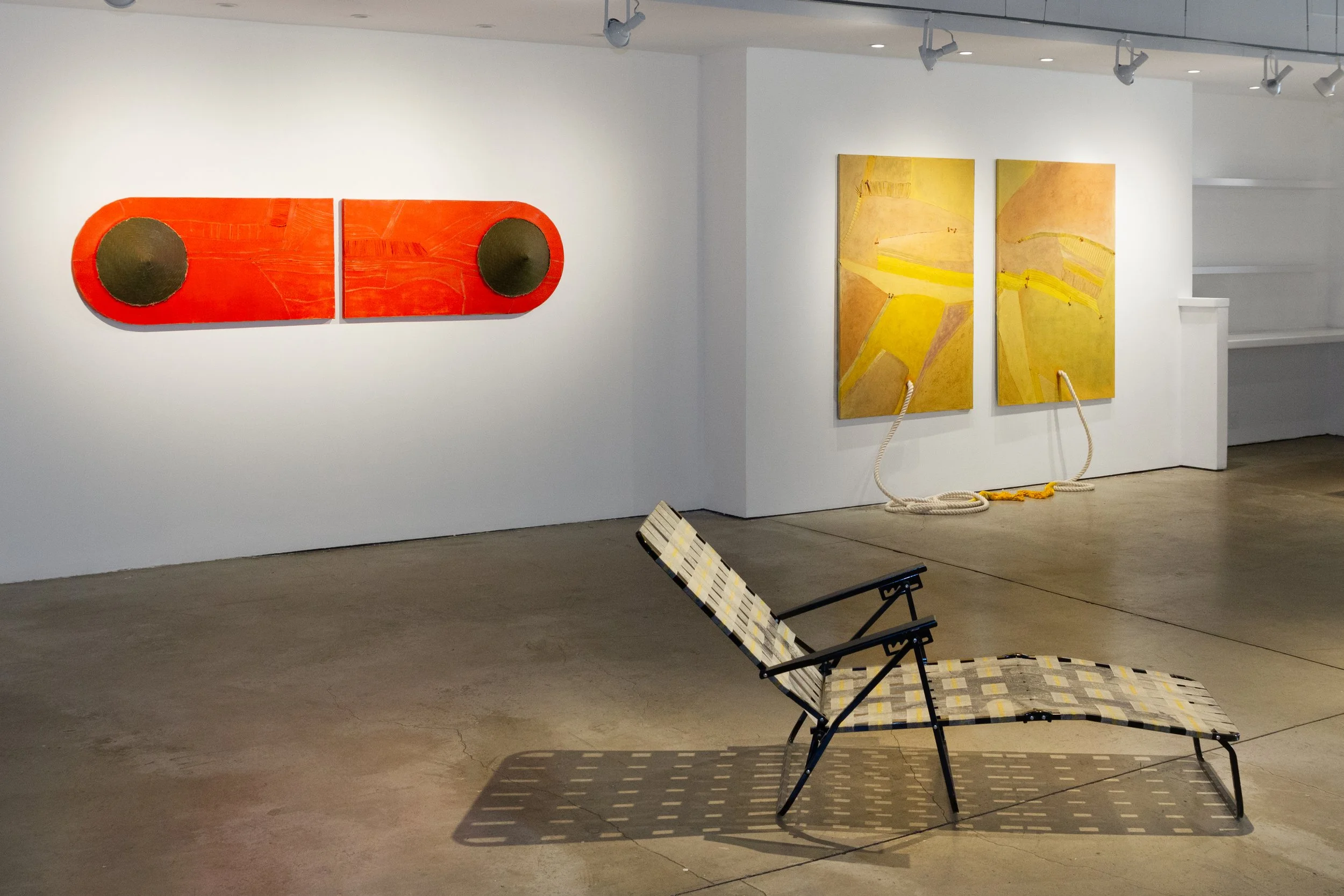 Installation view of "Some Dissemblance Required" by Andrius Alvarez-Backus