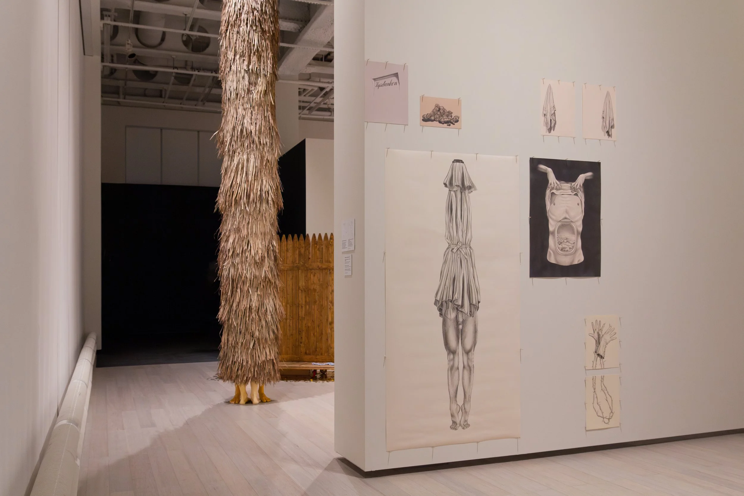 Installation view of Columbia University MFA Thesis Exhibition by Andrius Alvarez-Backus