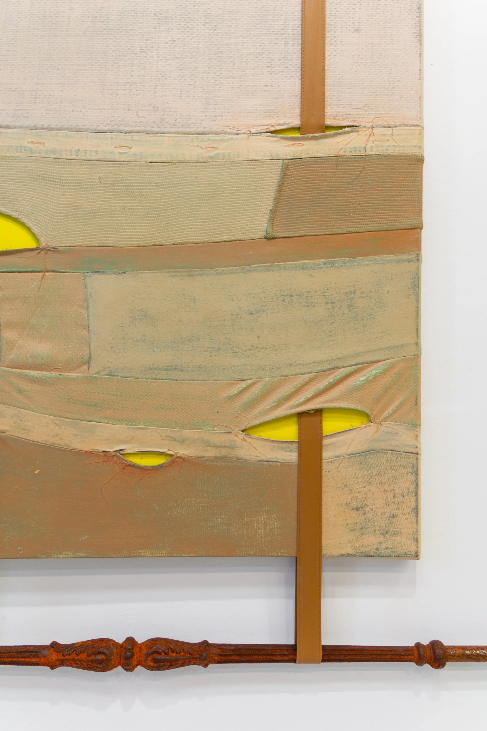 The painting, "Warming Into My Entry Wound" by Andrius Alvarez-Backus