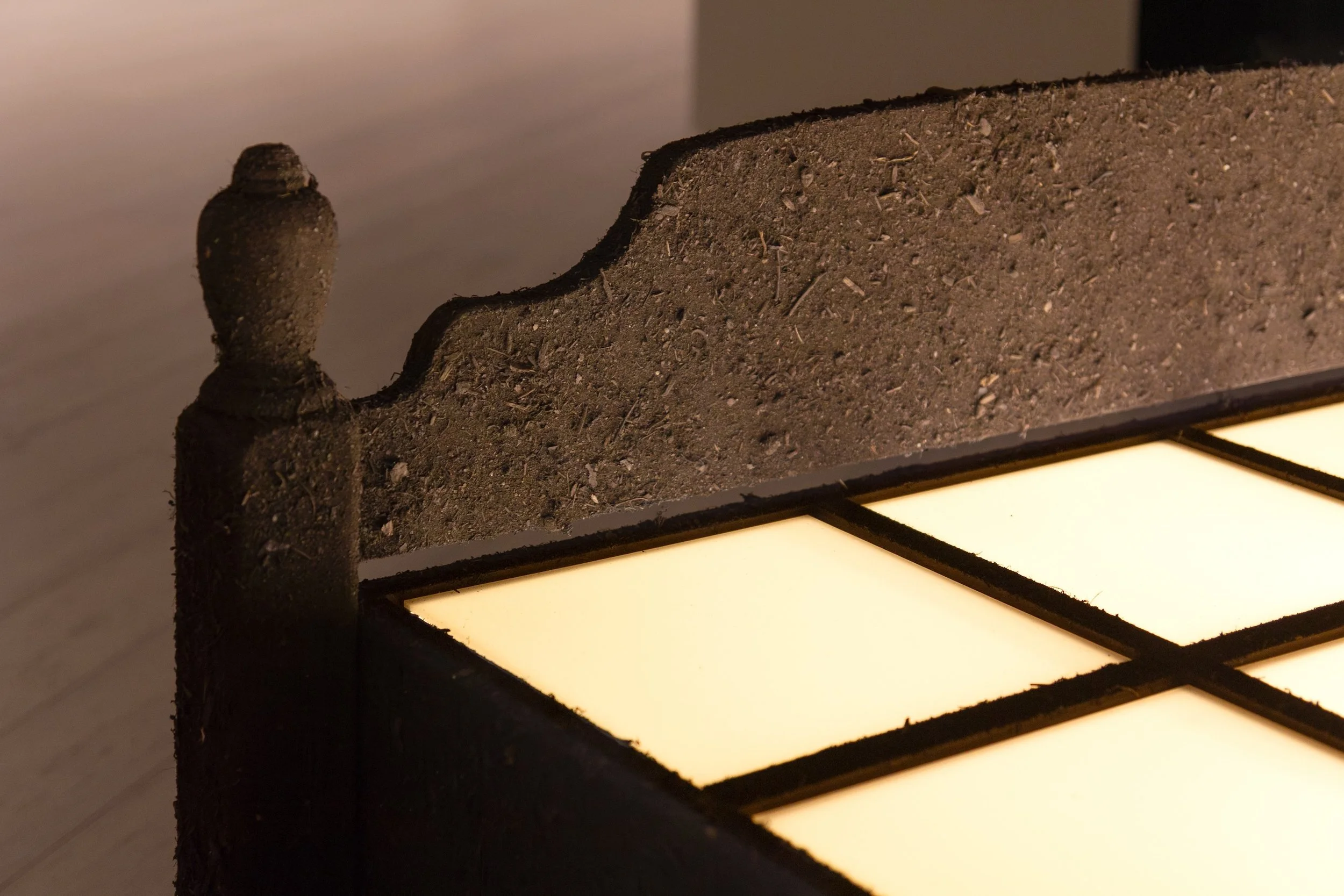 Detail of the sculpture, "Take Me With You, Again and Again" (2025) by Andrius Alvarez-Backus