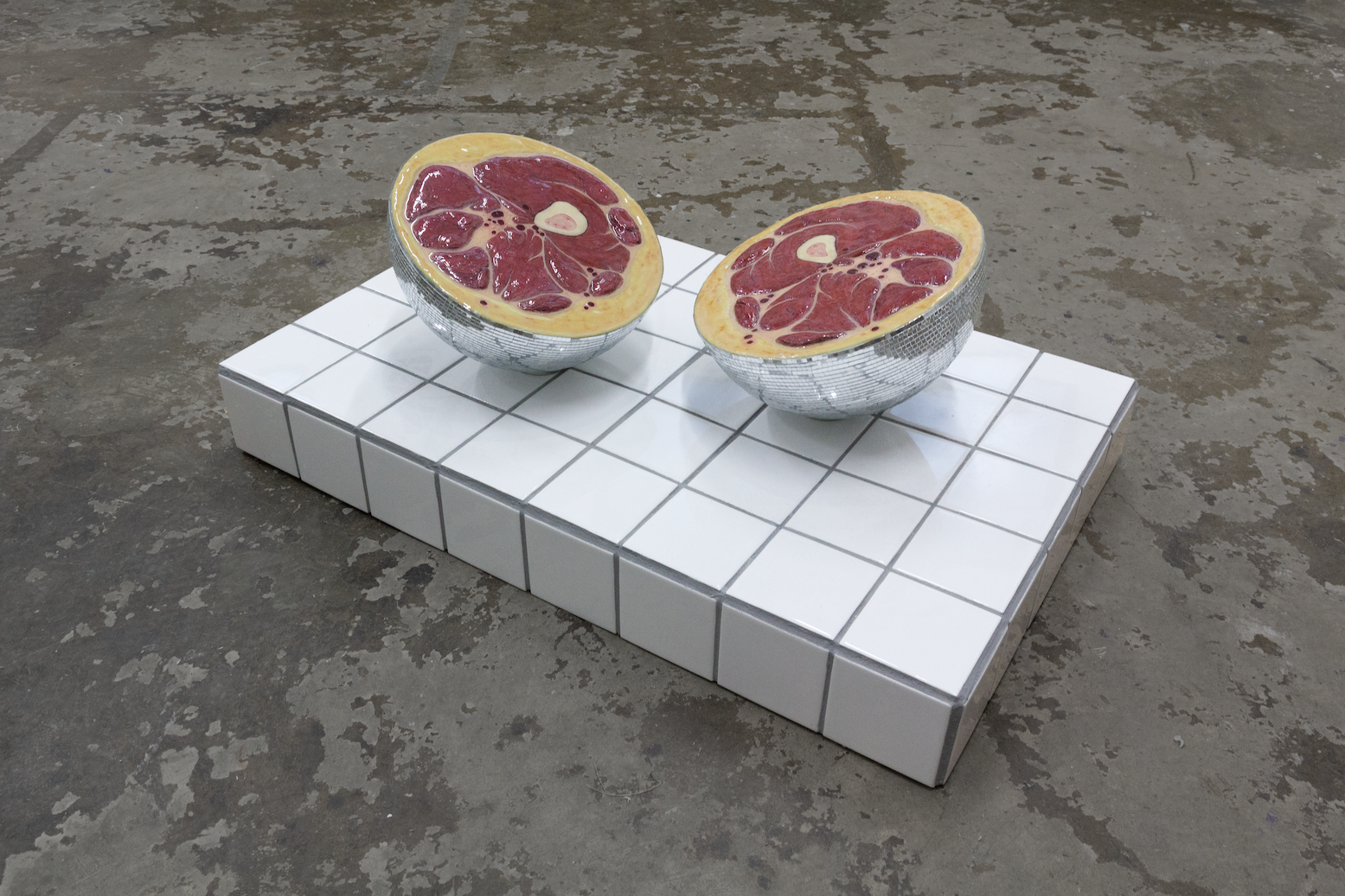 The sculpture, "I Was Softer Then" by Andrius Alvarez-Backus