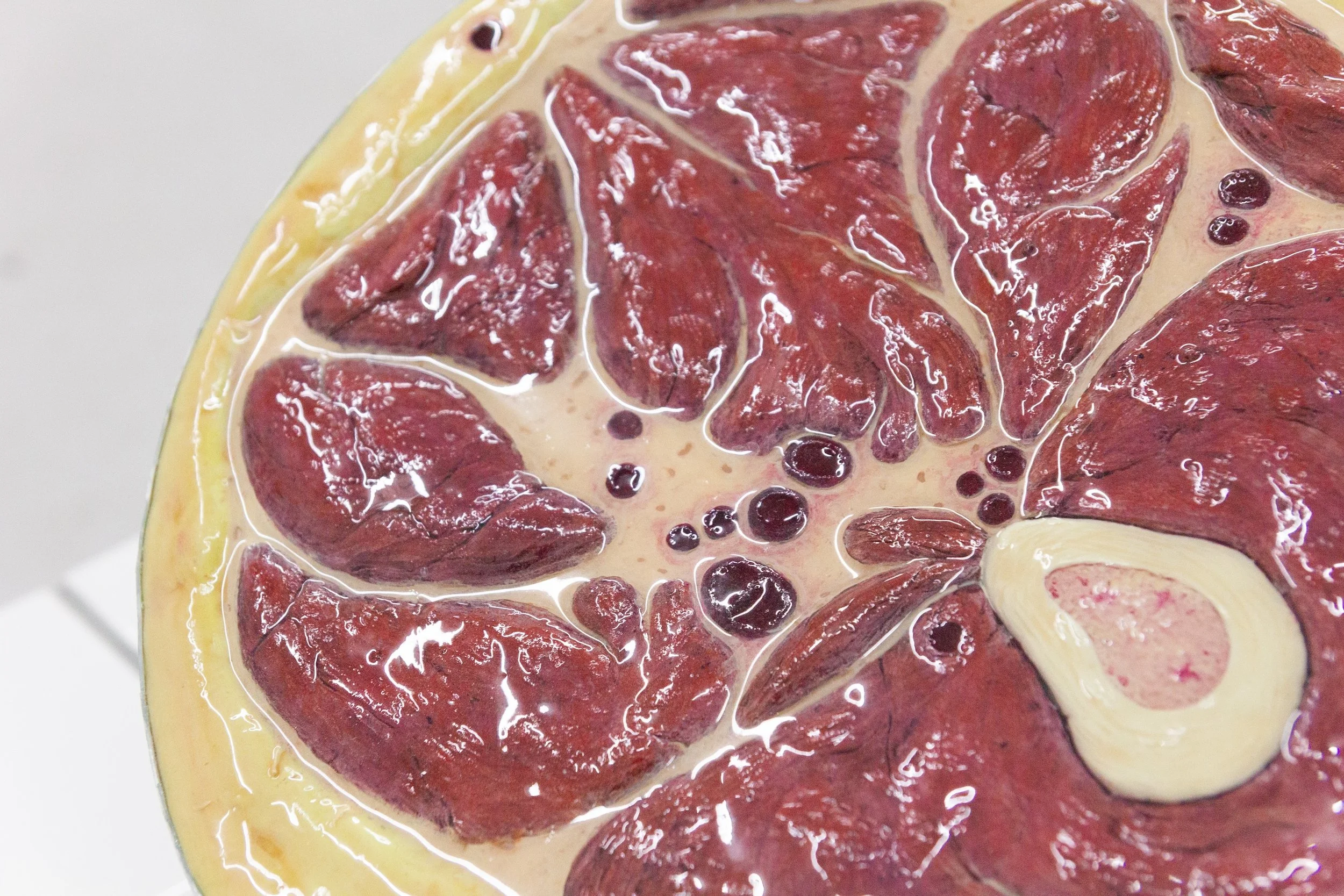 The sculpture, "I Was Softer Then" by Andrius Alvarez-Backus