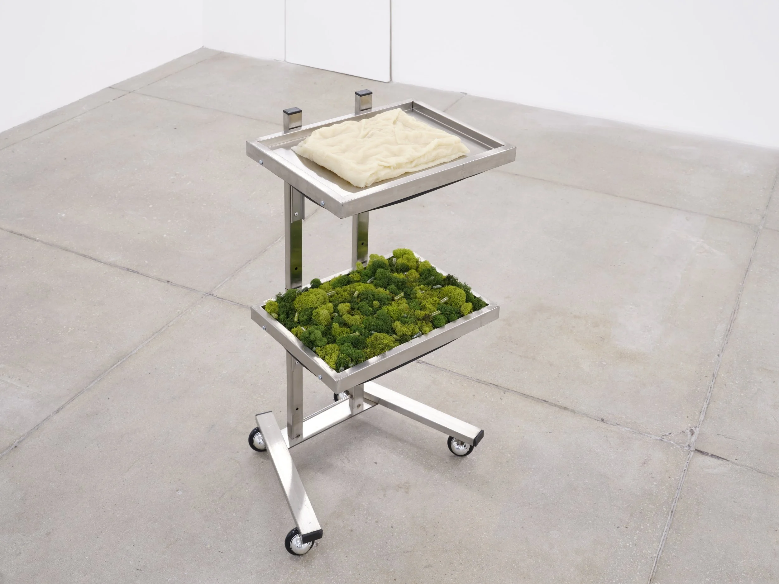 The sculpture, "I Can Almost Reach (Excision #3)" by Andrius Alvarez-Backus