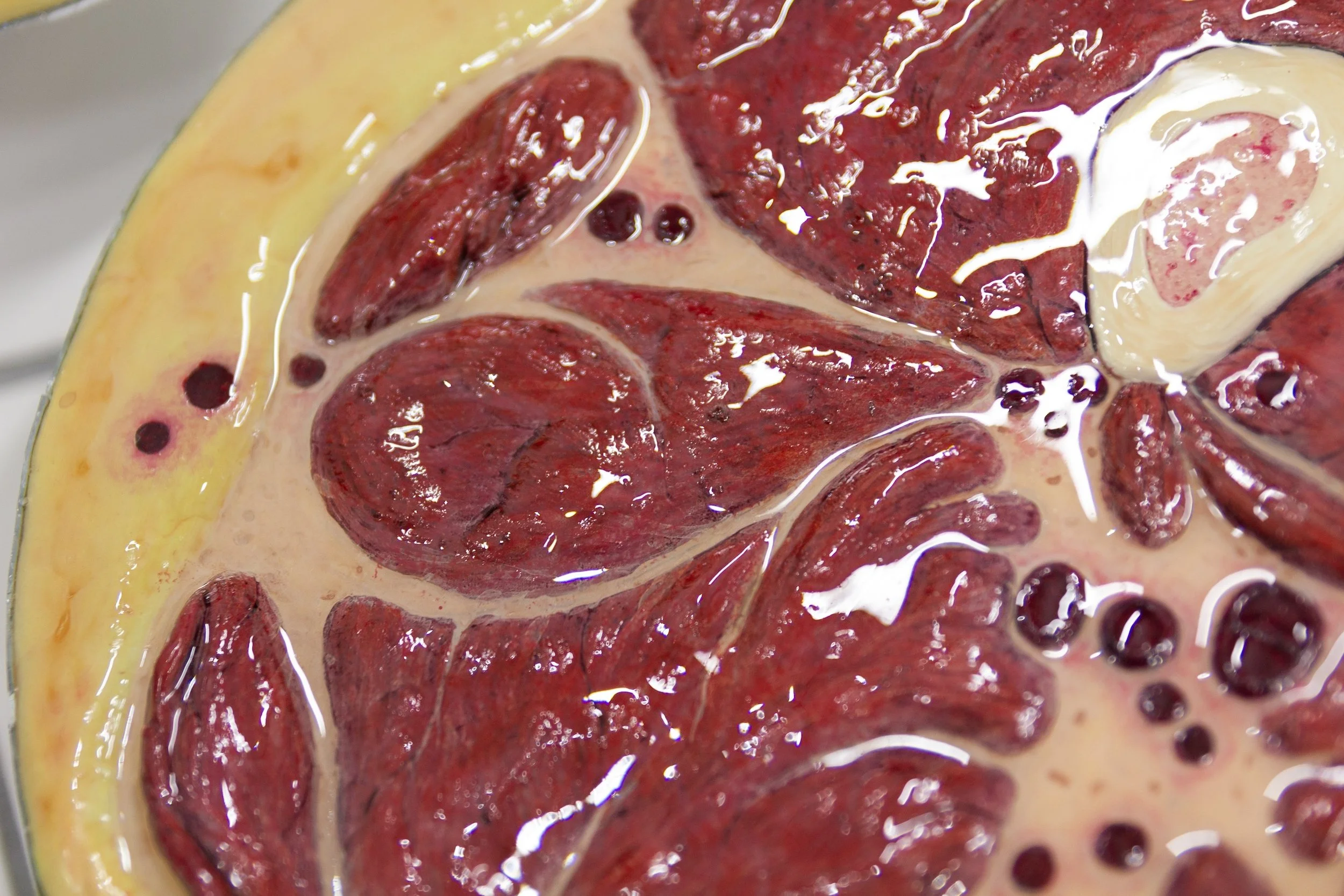 The sculpture, "I Was Softer Then" by Andrius Alvarez-Backus