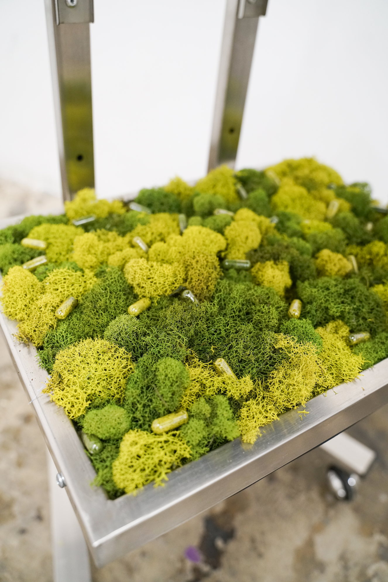 The sculpture, "I Can Almost Reach (Excision #3)" by Andrius Alvarez-Backus