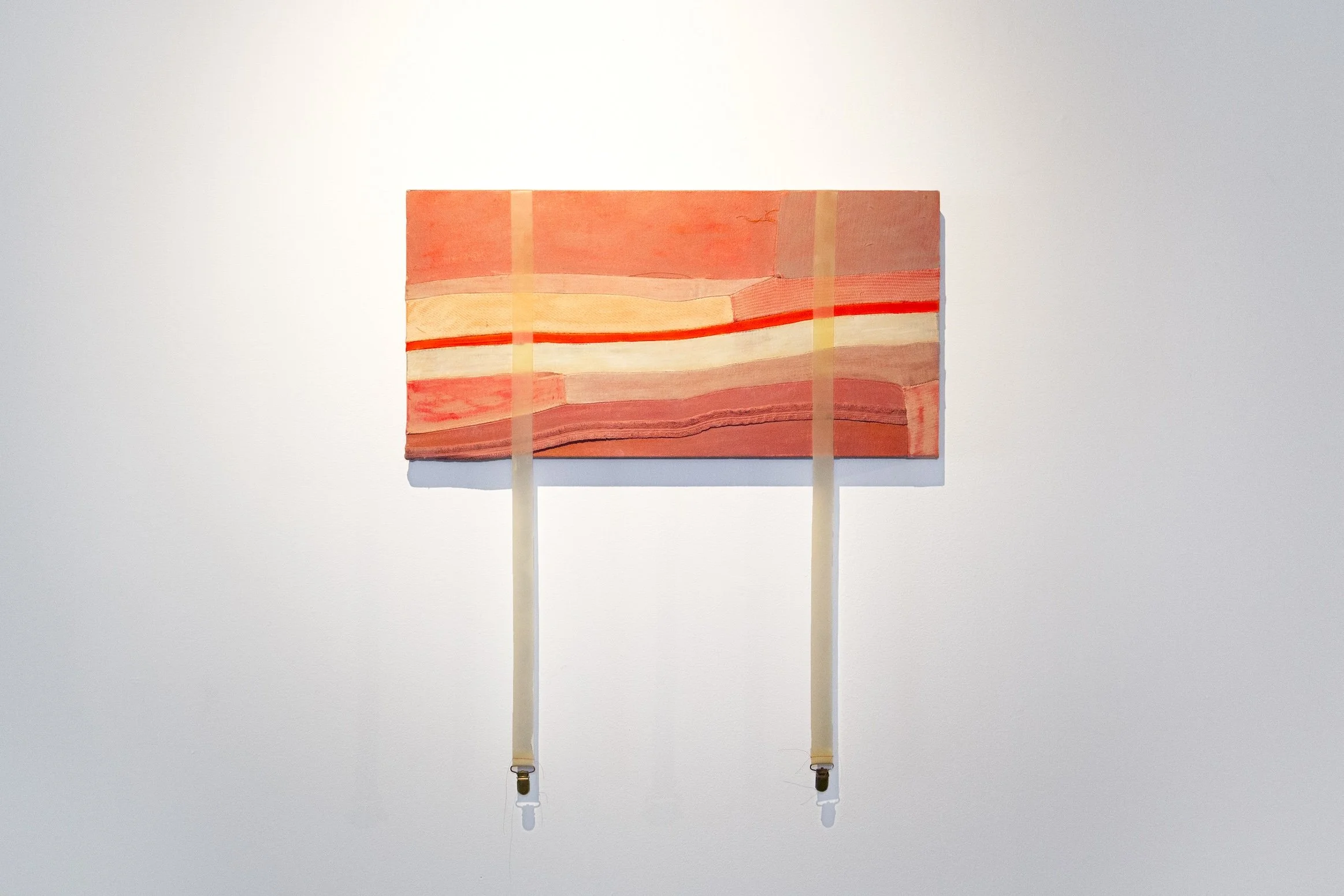 The painting "Hold You Down, Hoist Me Up (No. 4)" by Andrius Alvarez-Backus