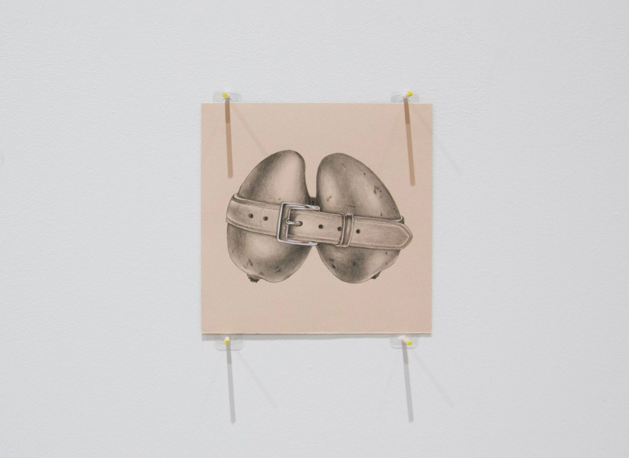 The drawing, "How Easily We Bruise" by Andrius Alvarez-Backus