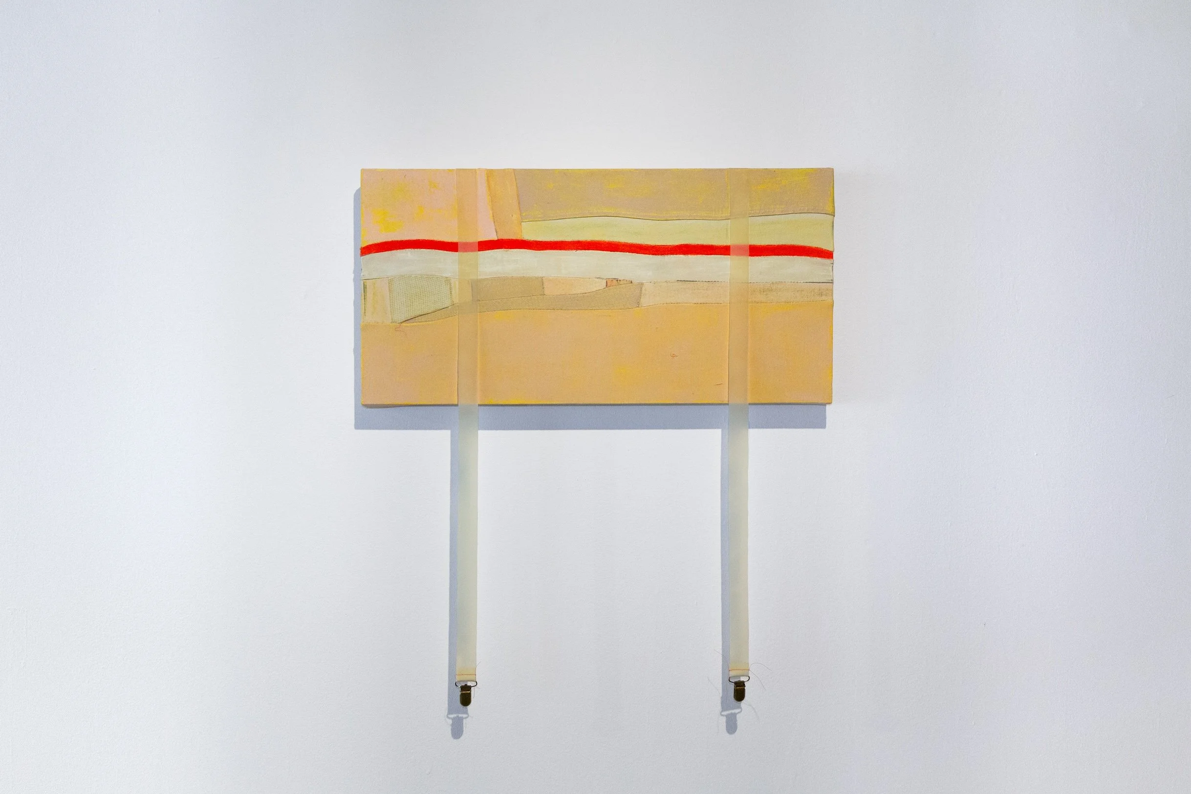 The painting "Hold You Down, Hoist Me Up (No. 2)" by Andrius Alvarez-Backus