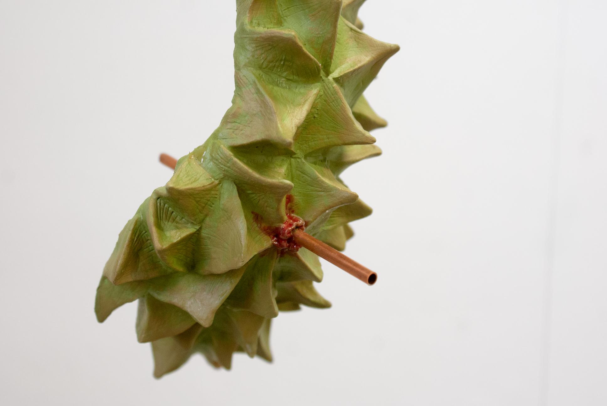 The sculpture, "Break Me Open" by Andrius Alvarez-Backus