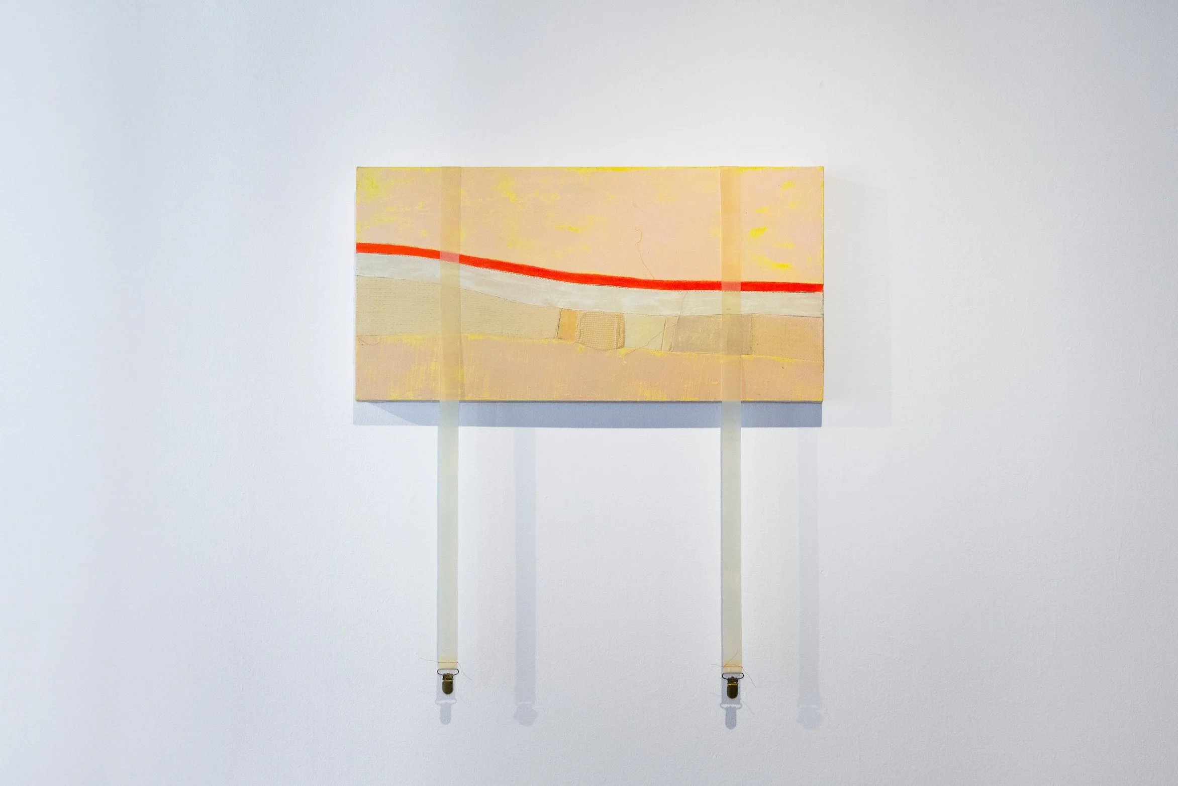 The painting "Hold You Down, Hoist Me Up (No. 1)" by Andrius Alvarez-Backus