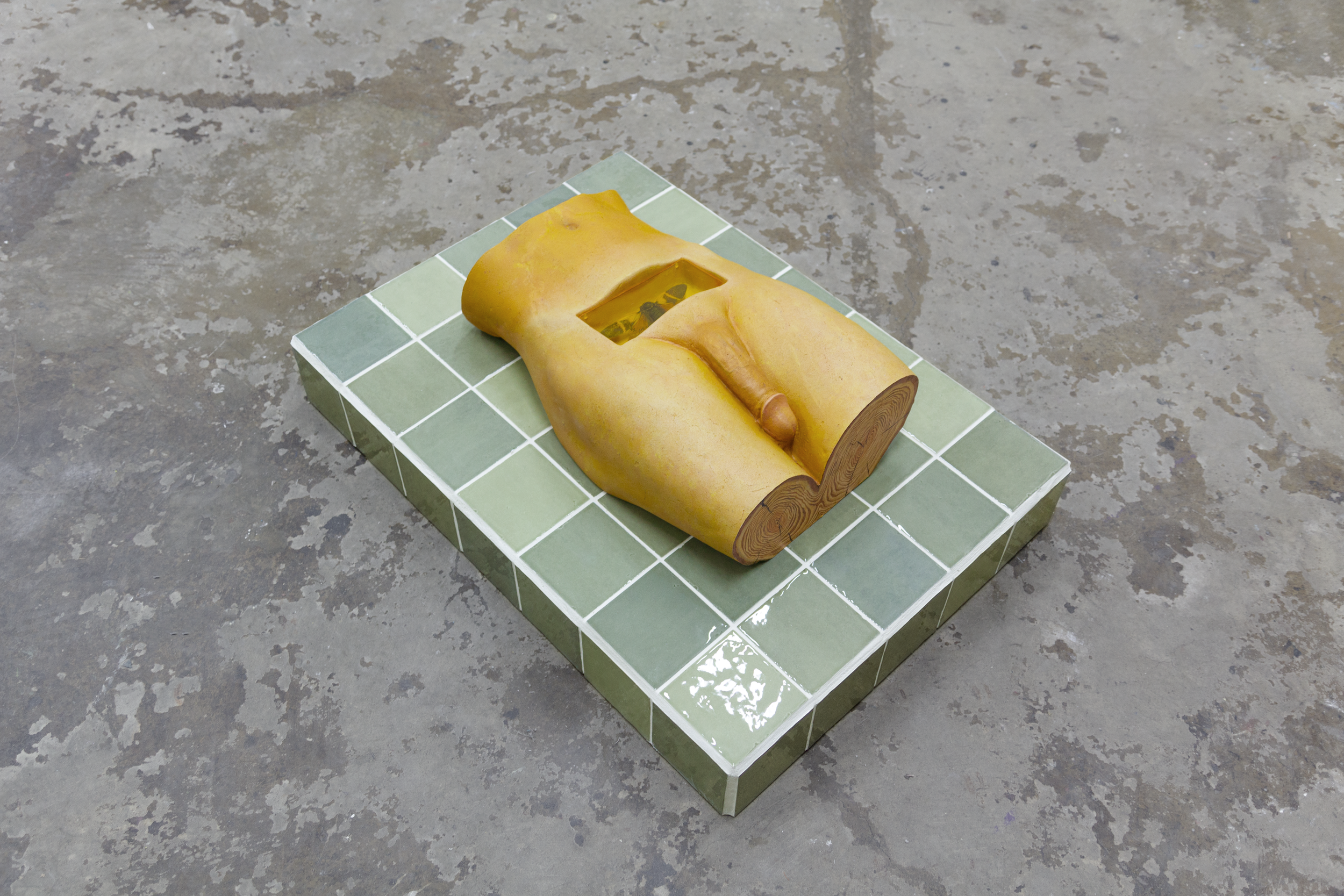 The sculpture, "You Know His Name and I Do Too" by Andrius Alvarez-Backus