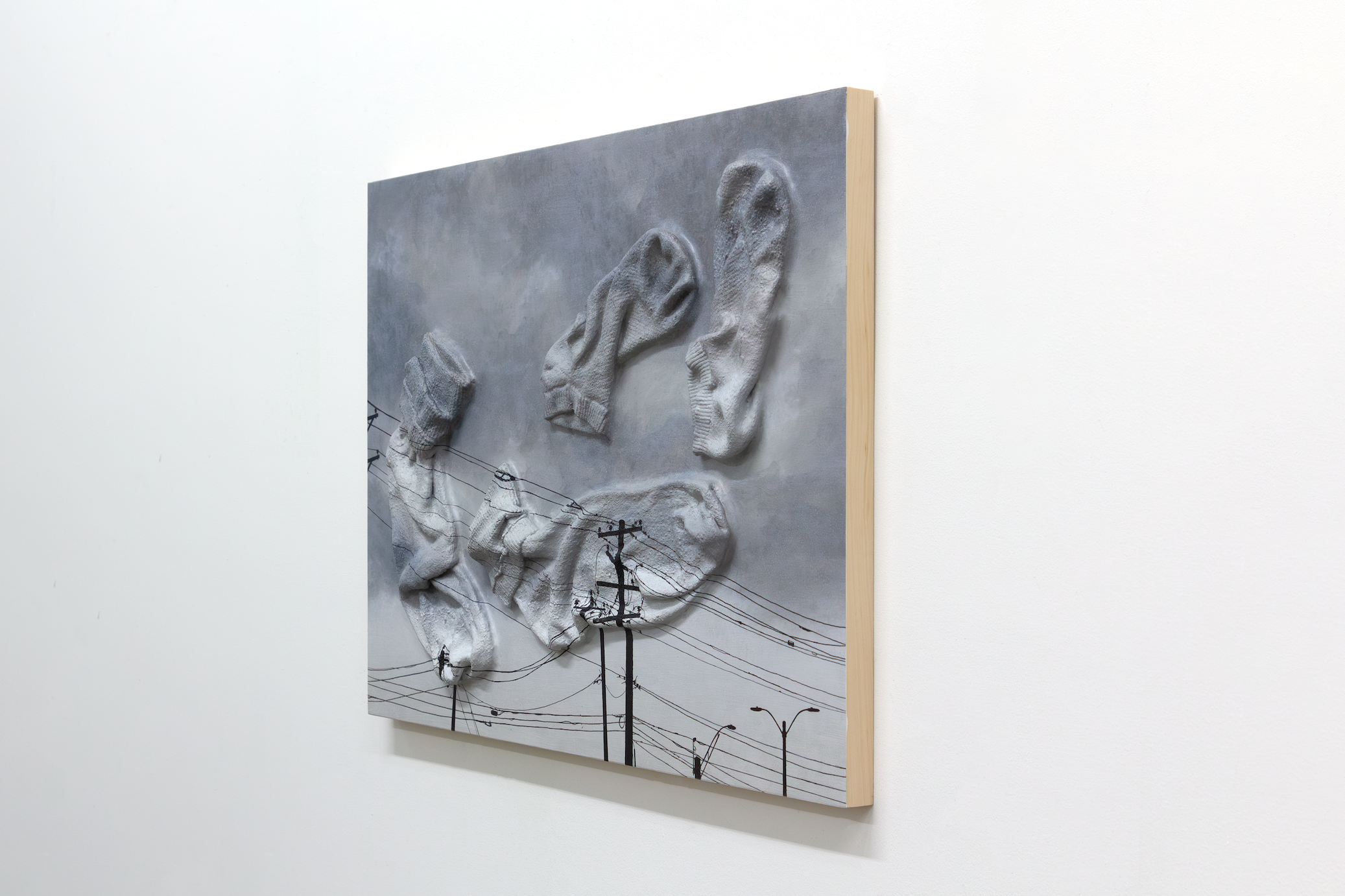 The painting, "We Forget Each Other and Ourselves" (2026) by Andrius Alvarez-Backus