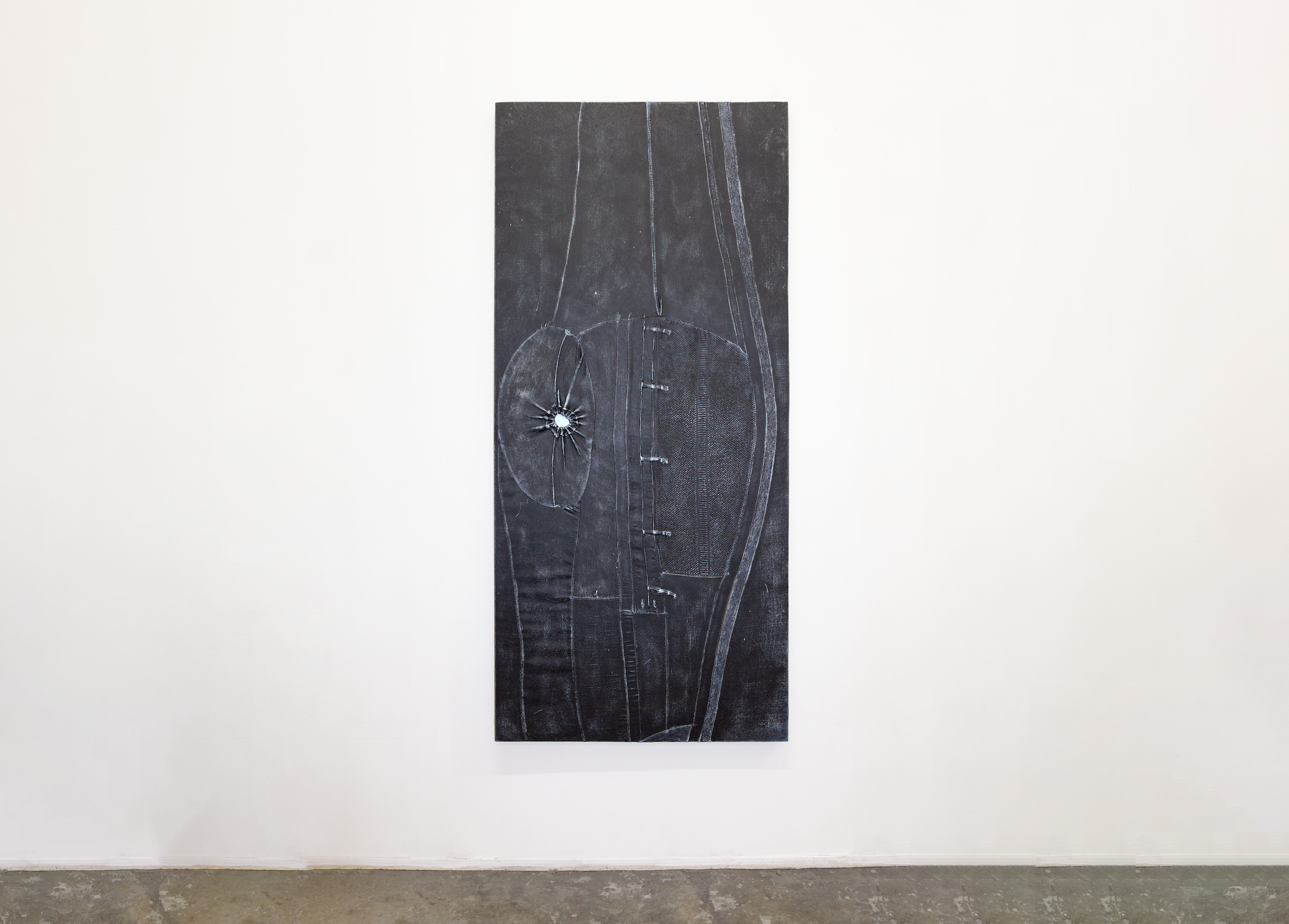 The painting, "Where Are You in Me?" by Andrius Alvarez-Backus